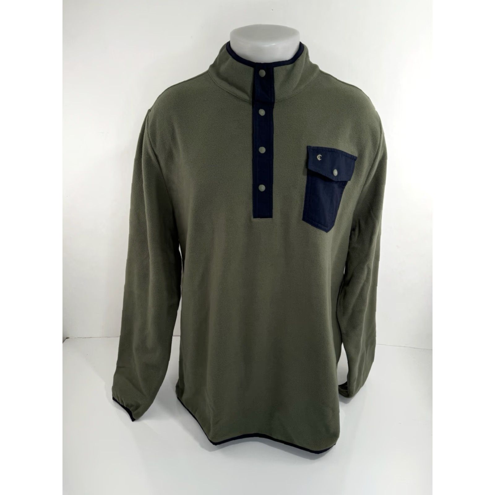 Logo 7 CRIQUT Austin - NEW w TAG - Fleece Pullover Snap Embroidered Logo XXL Jacket Shirt Mens Olive Green Embroidered CQ45 Size US XXL / EU 58 / 5 - 2 Thumbnail
