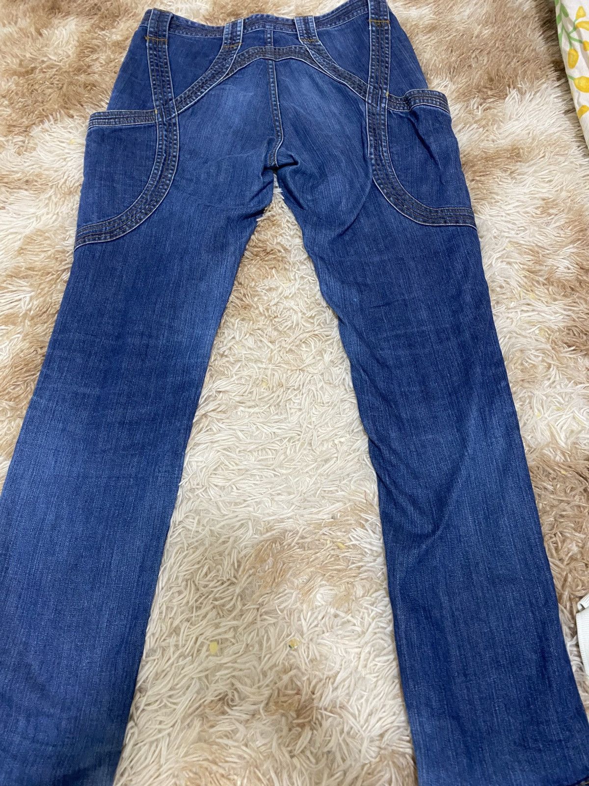Tsumori Chisato e (Tajuk) Tsumori Chisato Jeans – Unique Stitch Detail – Size US 32 / EU 48 - 3 Thumbnail