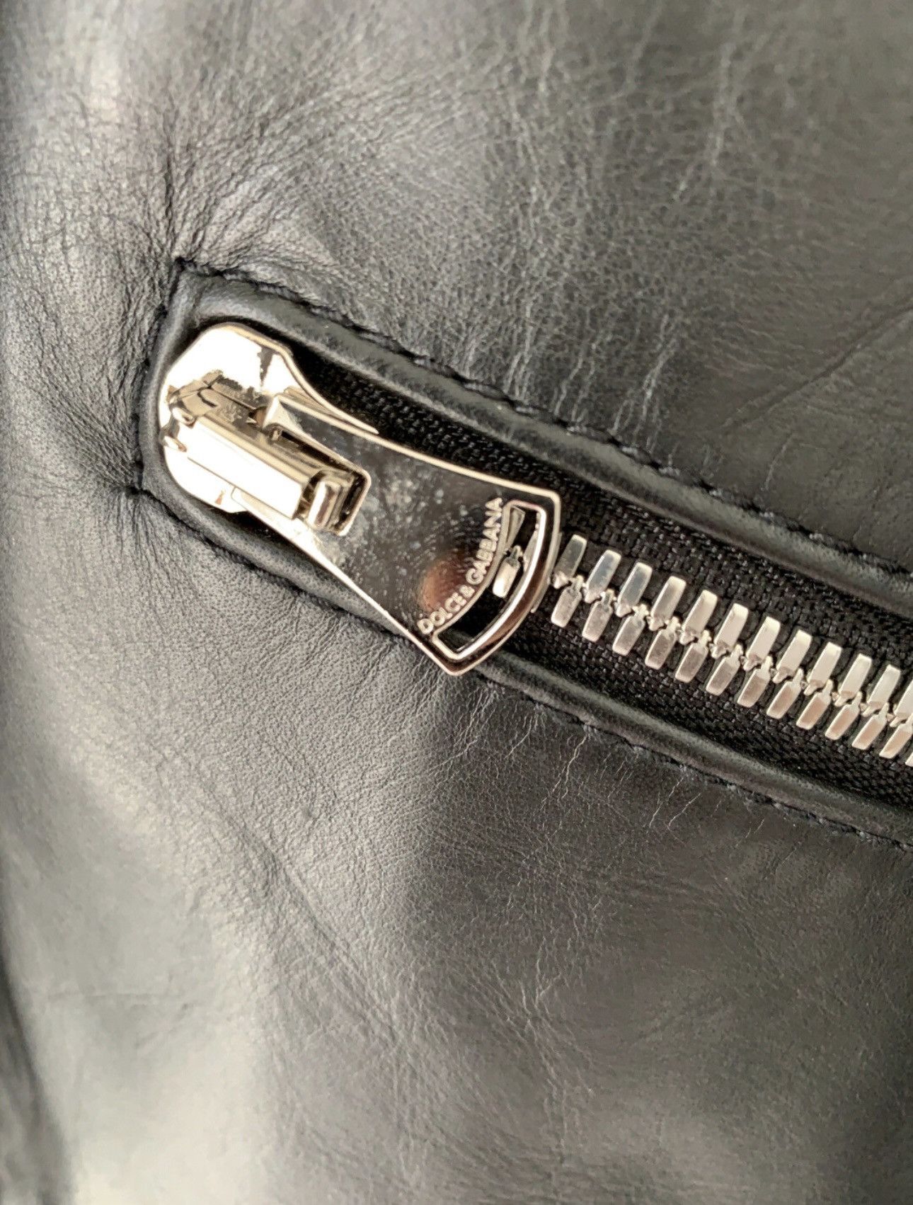 Dolce & Gabbana Dolce & Gabbana Zipper Leather Jacket Size US M / EU 48-50 / 2 - 7 Thumbnail