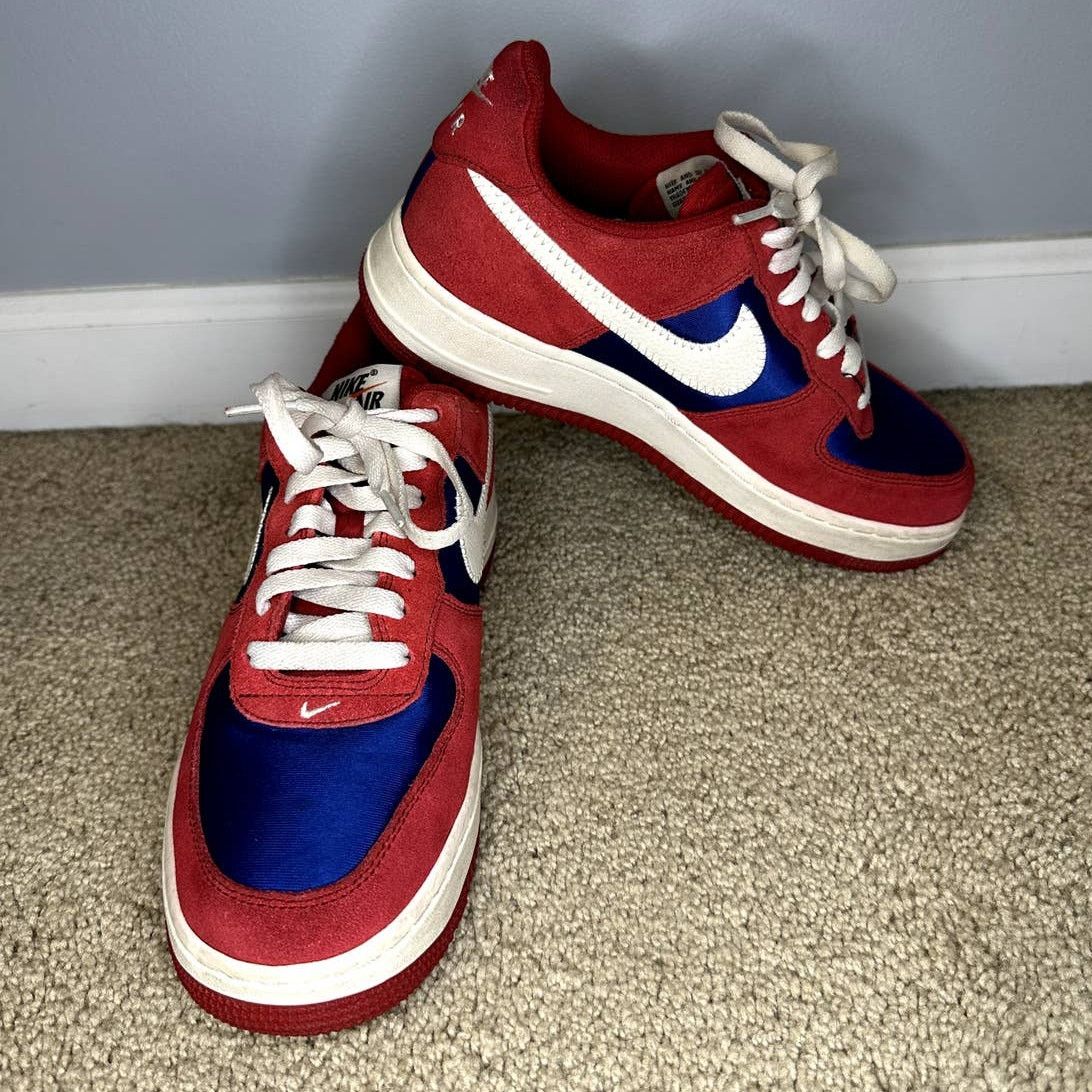 Nike Nike Air Force 1 Scissors Low Gym Sneakers Red/Blue Size 6 Size US 6 / IT 36 - 4 Thumbnail