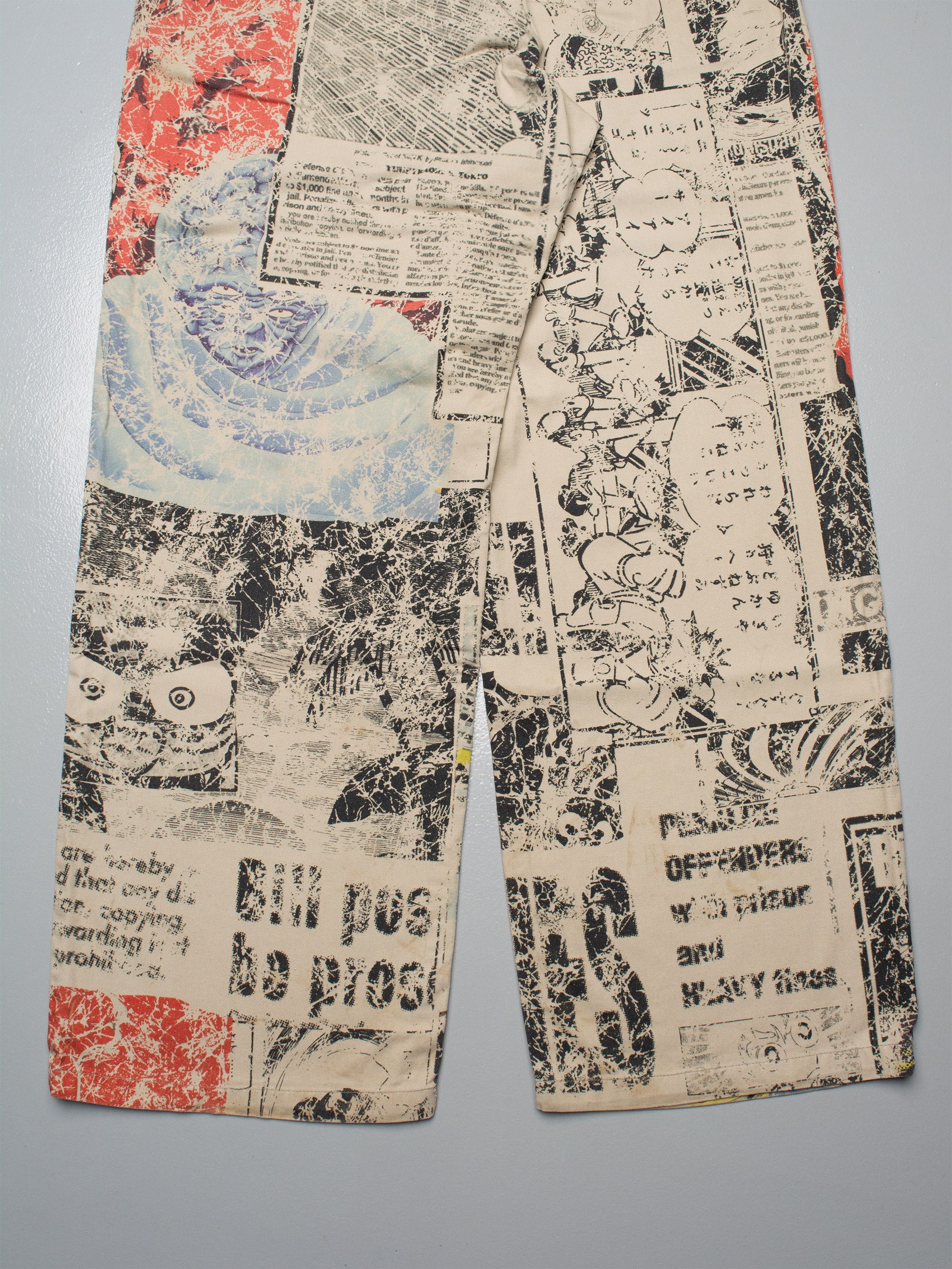 Yohji Yamamoto Y's - S/S 2013 - manga print pants - size 3 Size 33" - 10 Thumbnail