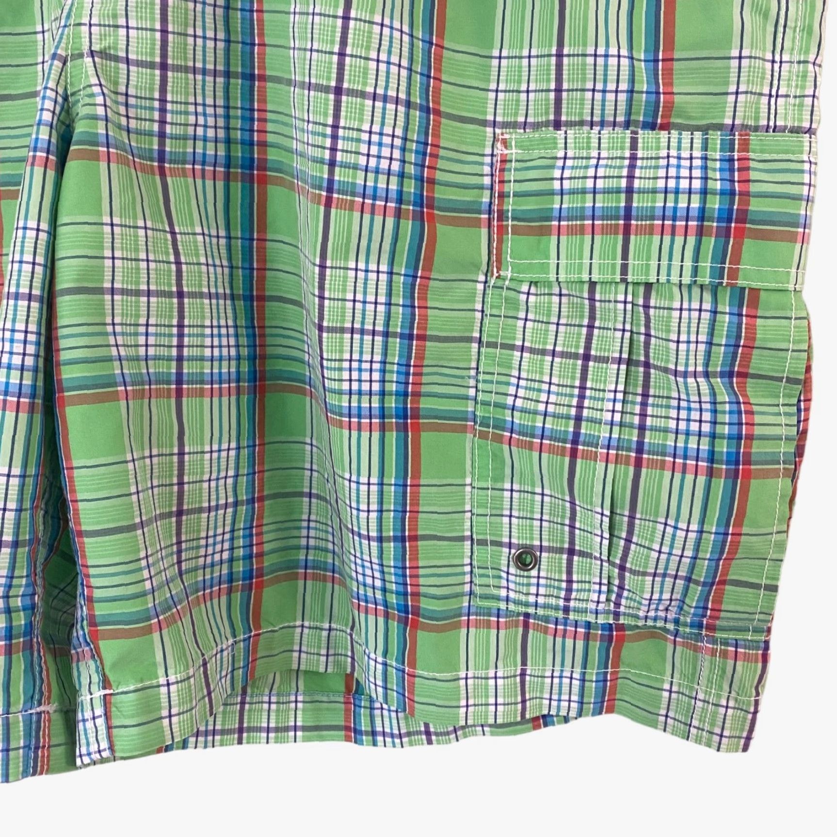 Polo Ralph Lauren VINTAGE Polo Ralph Lauren Cargo Swim Board Shorts Mens 42 Green Plaid Pockets Size US XL / EU 56 / 4 - 6 Thumbnail