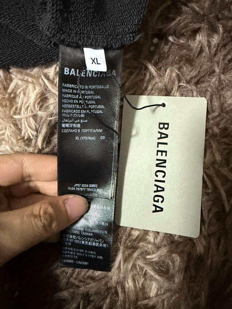 Balenciaga Balenciaga 24fw New Logo Washed Hoodie 2503-Nextarrow Size US XL / EU 56 / 4 - 4 Thumbnail