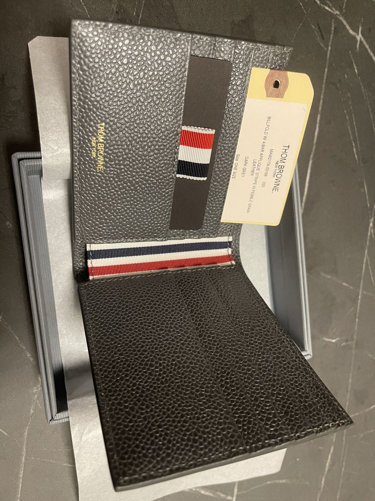 Thom Browne Thom Browne billfold with 4bar Size ONE SIZE - 2 Thumbnail