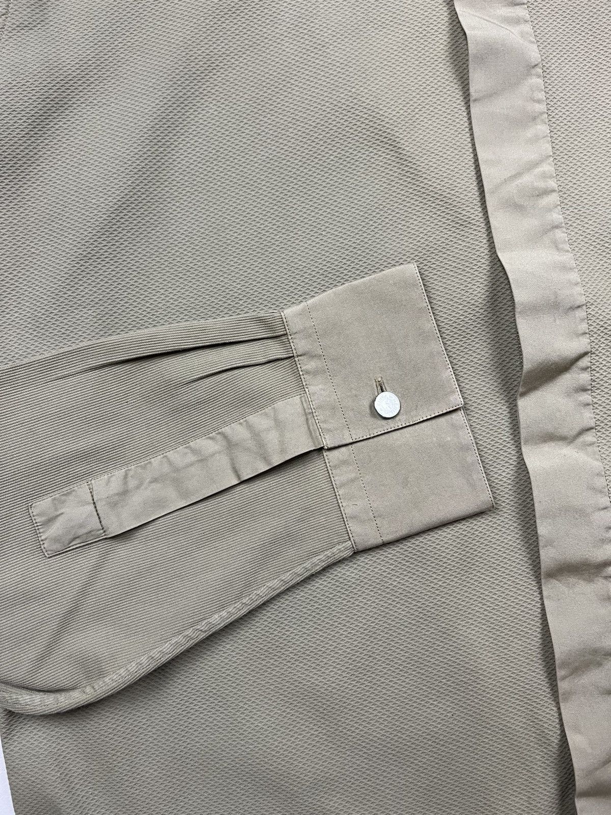 Designer × Hermes × Vintage Hermès Military-Inspired Band Collar Shirt – Made in France Size US XXS / EU 40 - 11 Thumbnail