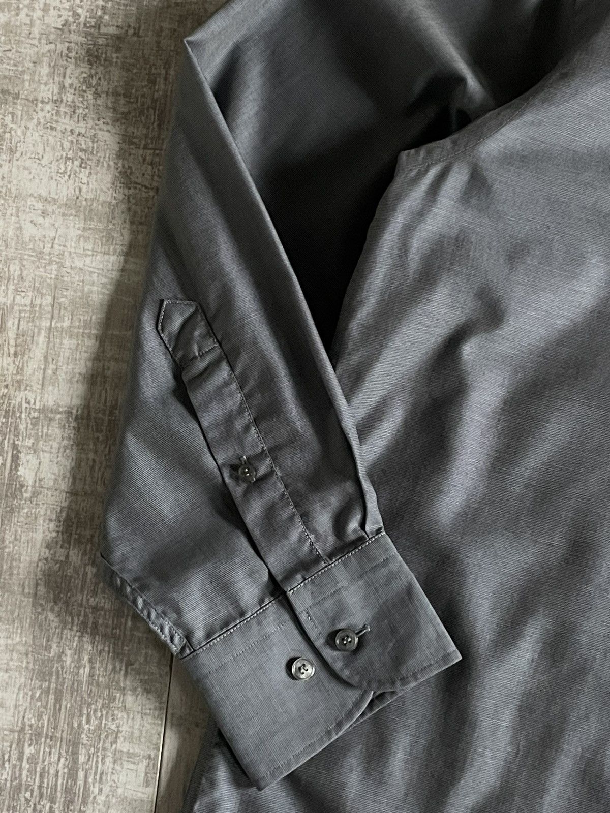 Vintage × Yves Saint Laurent Vintage Yves Saint Laurent Shirt Button Up Grey YSL Logo Size US M / EU 48-50 / 2 - 8 Thumbnail