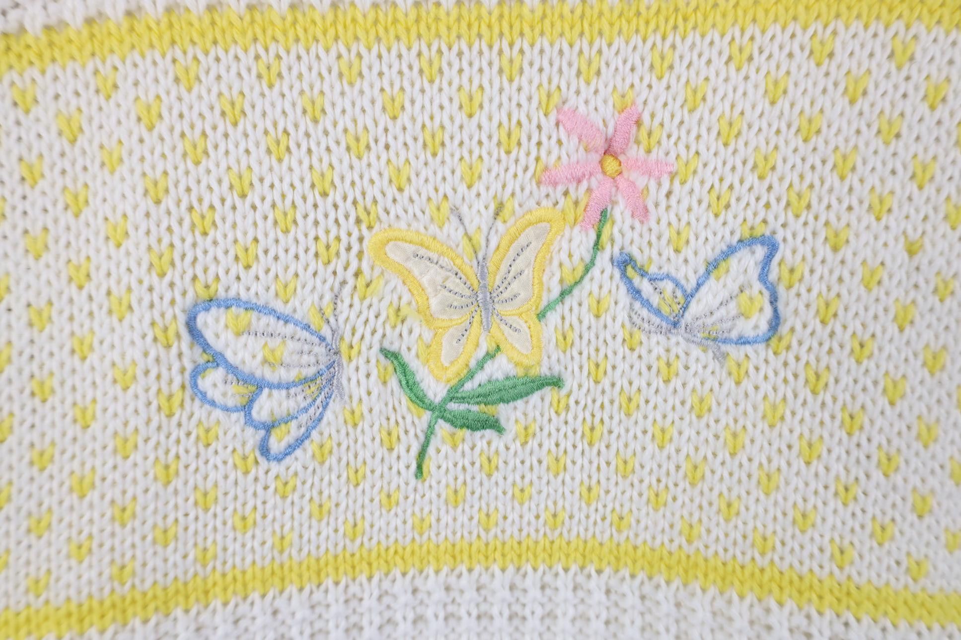 Vintage Vintage 90s Streetwear Butterfly Flower Collared Sweatshirt Size M / US 6-8 / IT 42-44 - 4 Thumbnail