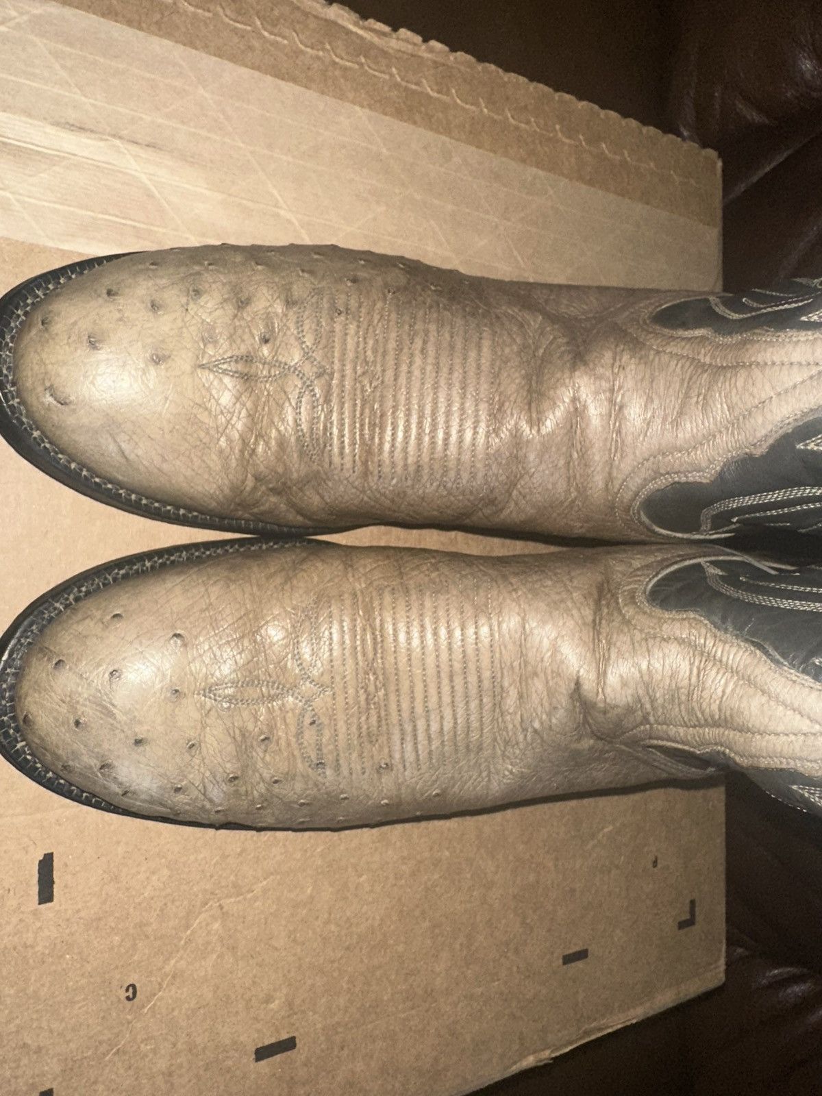 Tony Lama × Vintage Vintage Tony Lama Ostrich Boots Size US 9.5 / EU 42-43 - 4 Thumbnail