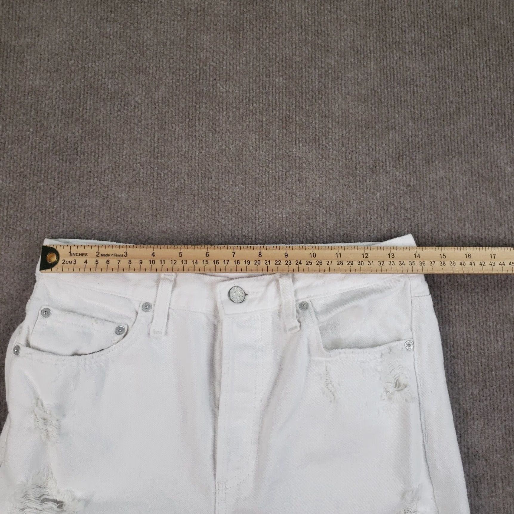 Boyish Boyish High-Rise Distressed Ankle Jeans Womens Size 2 Blue Cotton Size 26" / US 2 / IT 38 - 5 Thumbnail