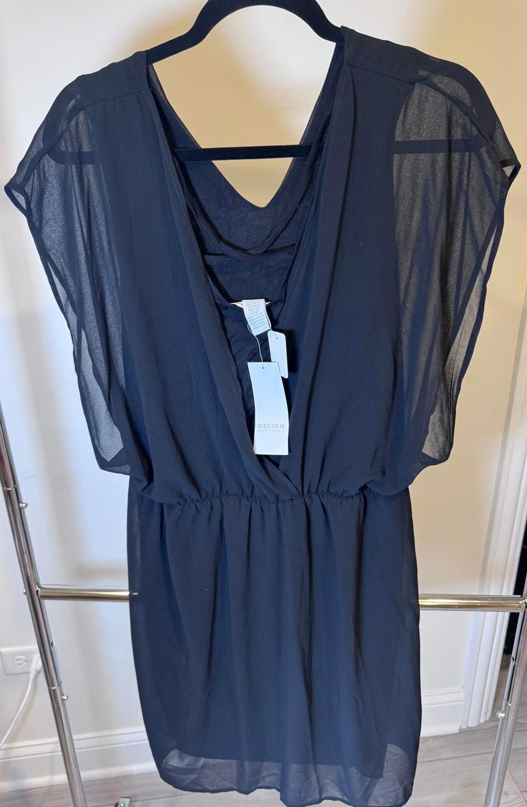 Designer Elegantly Simple Black Dress by Design History - Size XL Size XL / US 12-14 / IT 48-50 - 2 Thumbnail