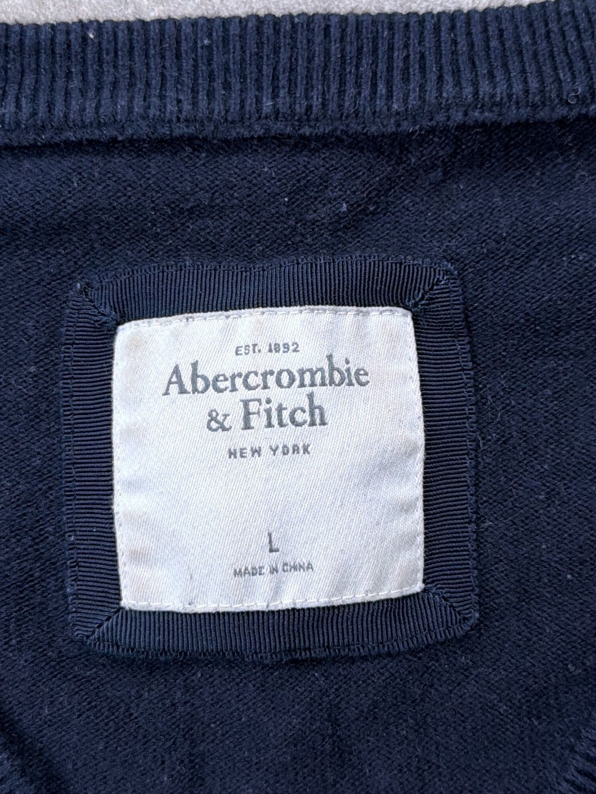 Abercrombie & Fitch Vintage Y2K A&F V Neck Sweater Size US L / EU 52-54 / 3 - 3 Thumbnail