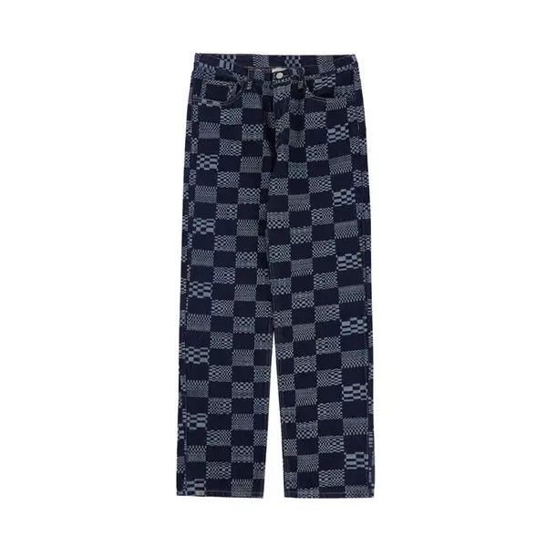Jean VIBE Check Pattern Blue Denim Jeans Size US 28 / EU 44 - 3 Thumbnail