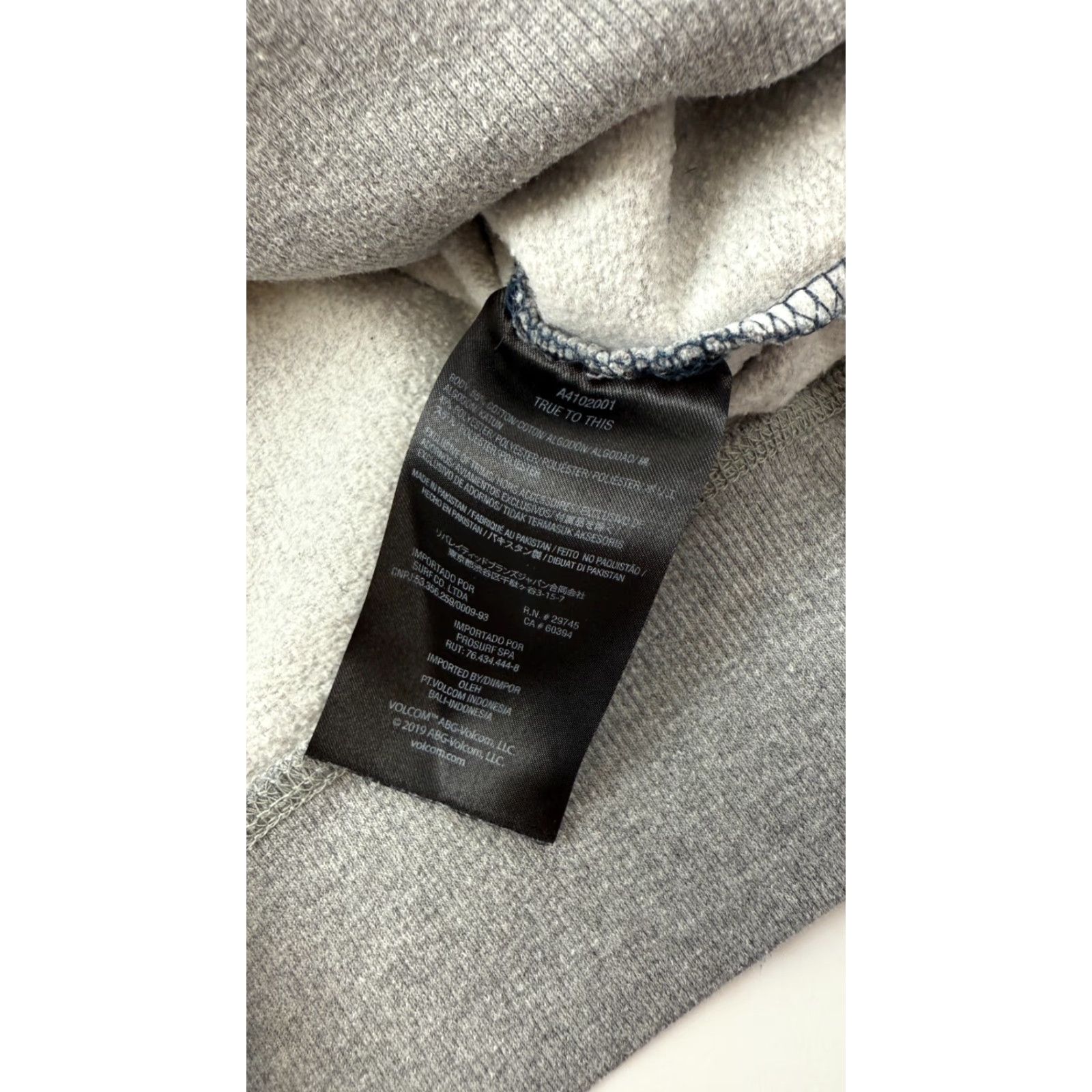 Volcom VINTAGE Volcom Hoodie Sweatshirt Mens Pullover Fall Winter Blue Gray Fleece Lined Pockets Size US S / EU 44-46 / 1 - 4 Thumbnail