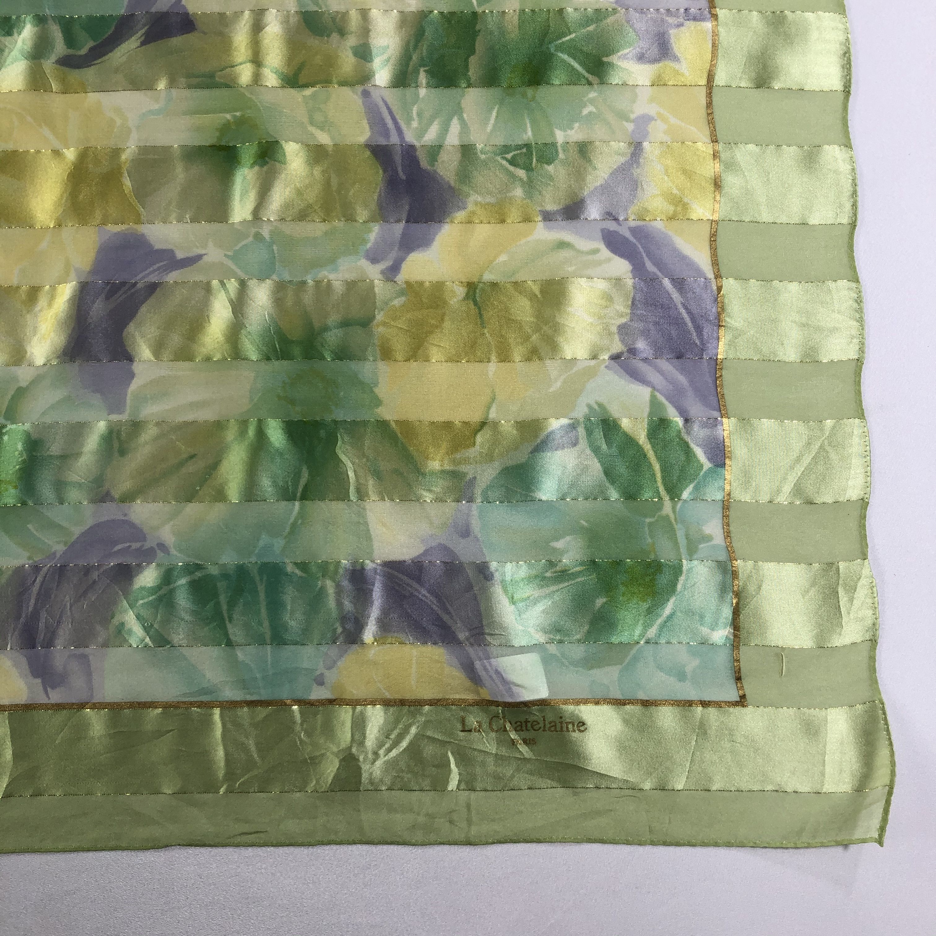 Vintage Vintage La Chantelaine Silk Scarf Size ONE SIZE - 4 Thumbnail