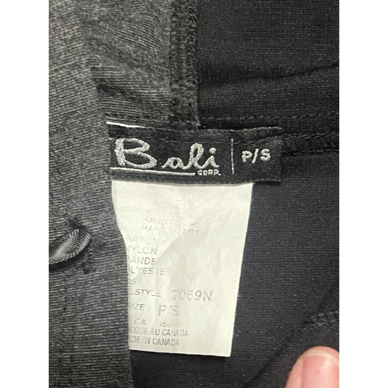Vintage Bali Hooded Women's Small Gray Black Long Sleeve Full Zip Shirt Size S / US 4 / IT 40 - 5 Thumbnail