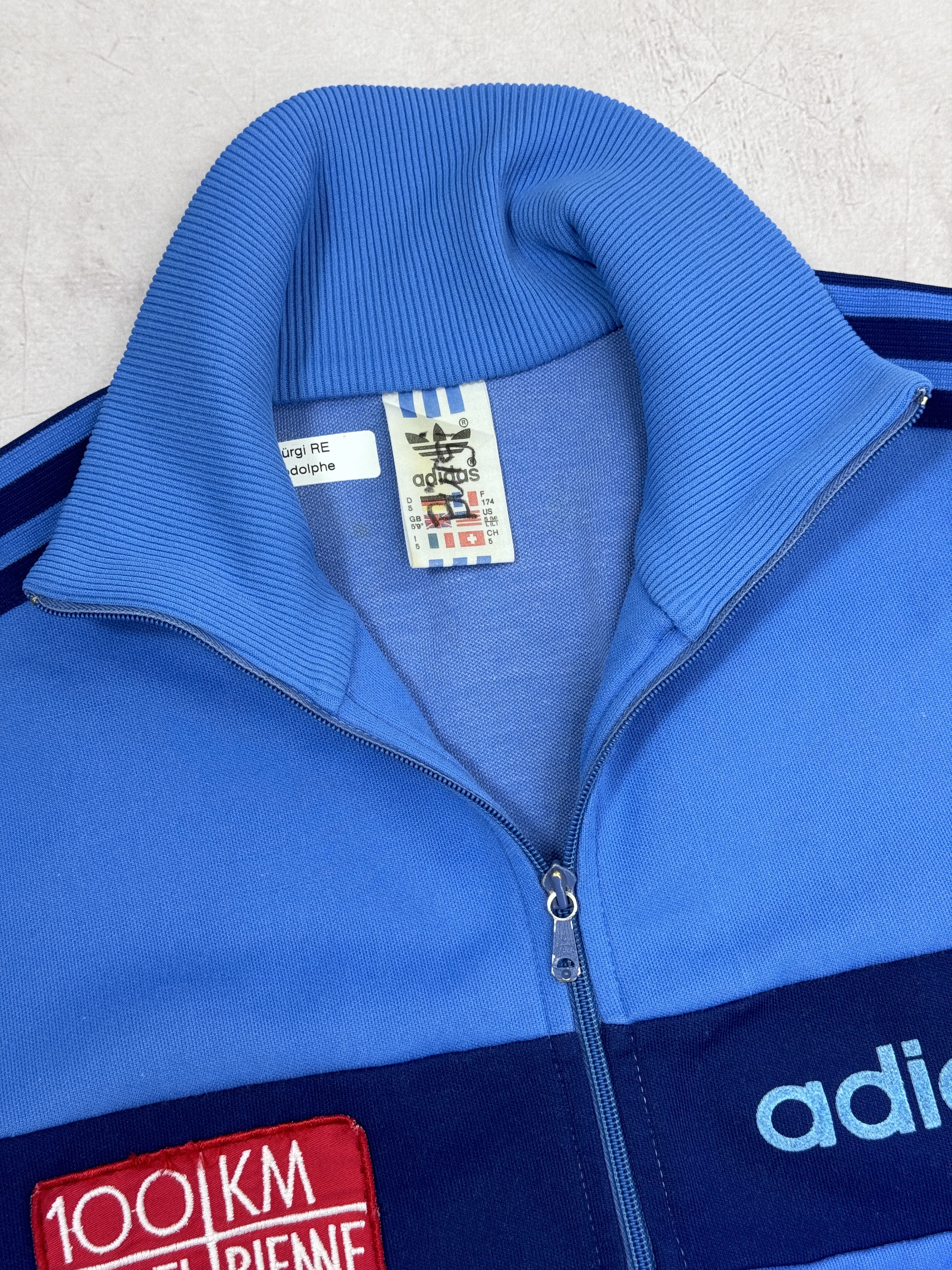 Adidas × Vintage 80s Adidas Track Jacket 100 km Ultra Marathon Biel-Bienne Size US M / EU 48-50 / 2 - 5 Thumbnail