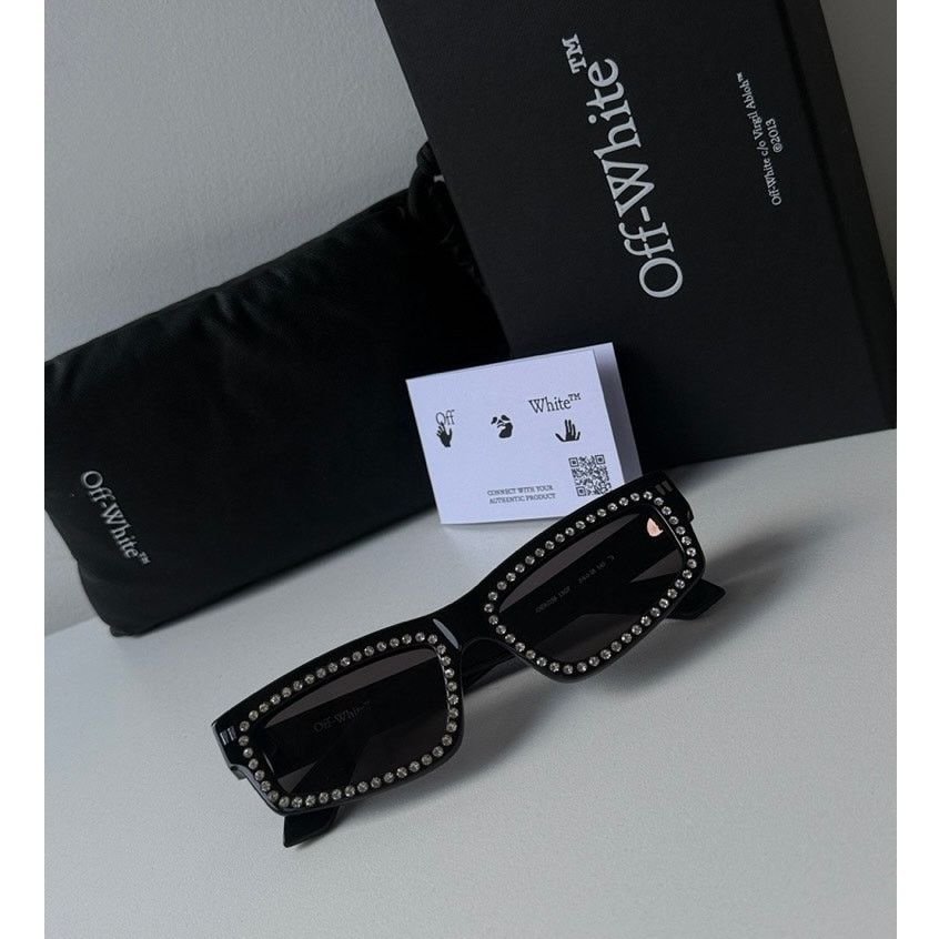 Off-White NEW Off White Miramar Black Crystal Sunglasses Size ONE SIZE - 1 Thumbnail