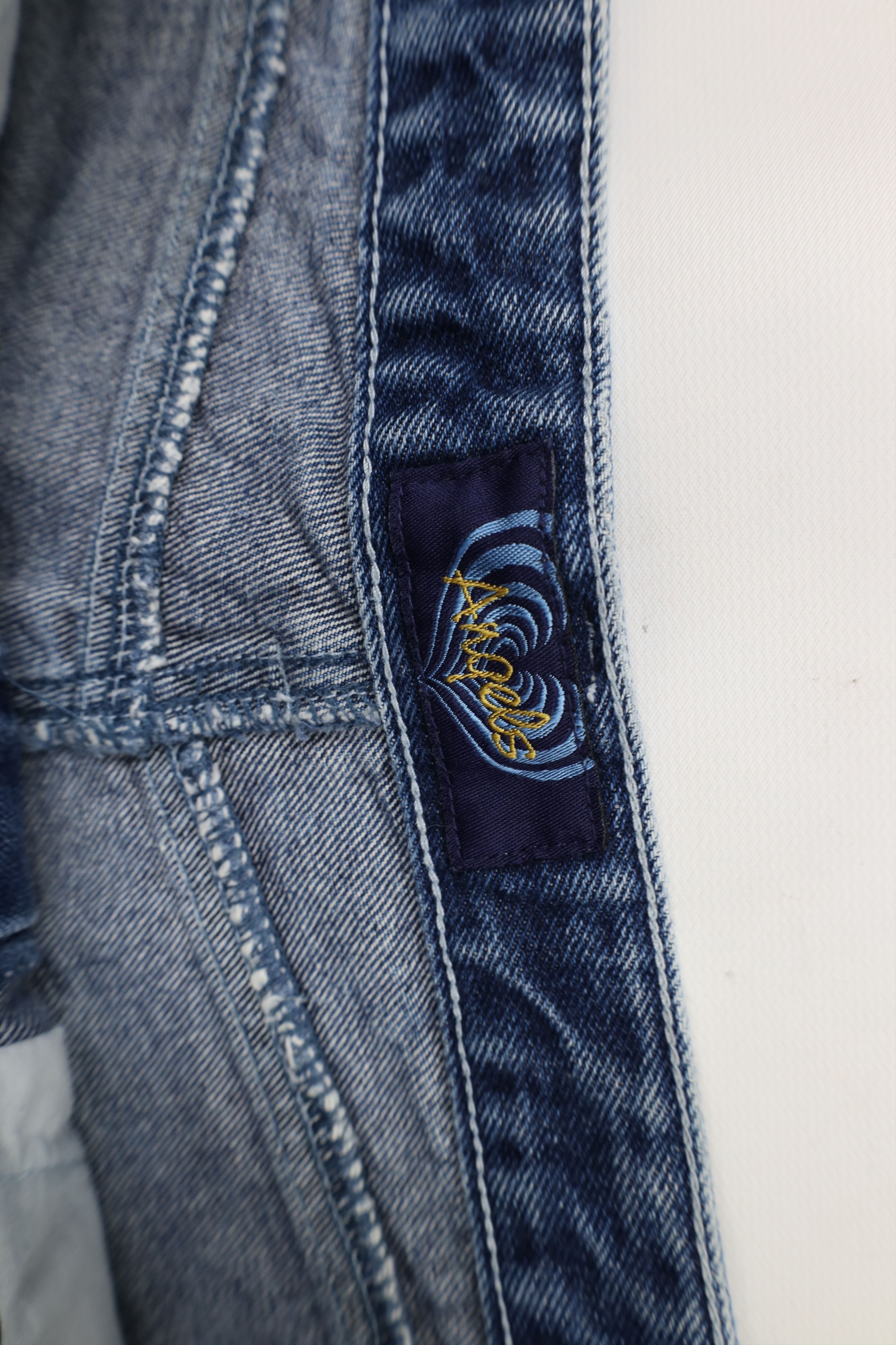 Vintage Vintage 90s Y2K Babydoll Heart Denim Jean Shorts Blue Cotton Size 32" / US 10 / IT 46 - 7 Thumbnail