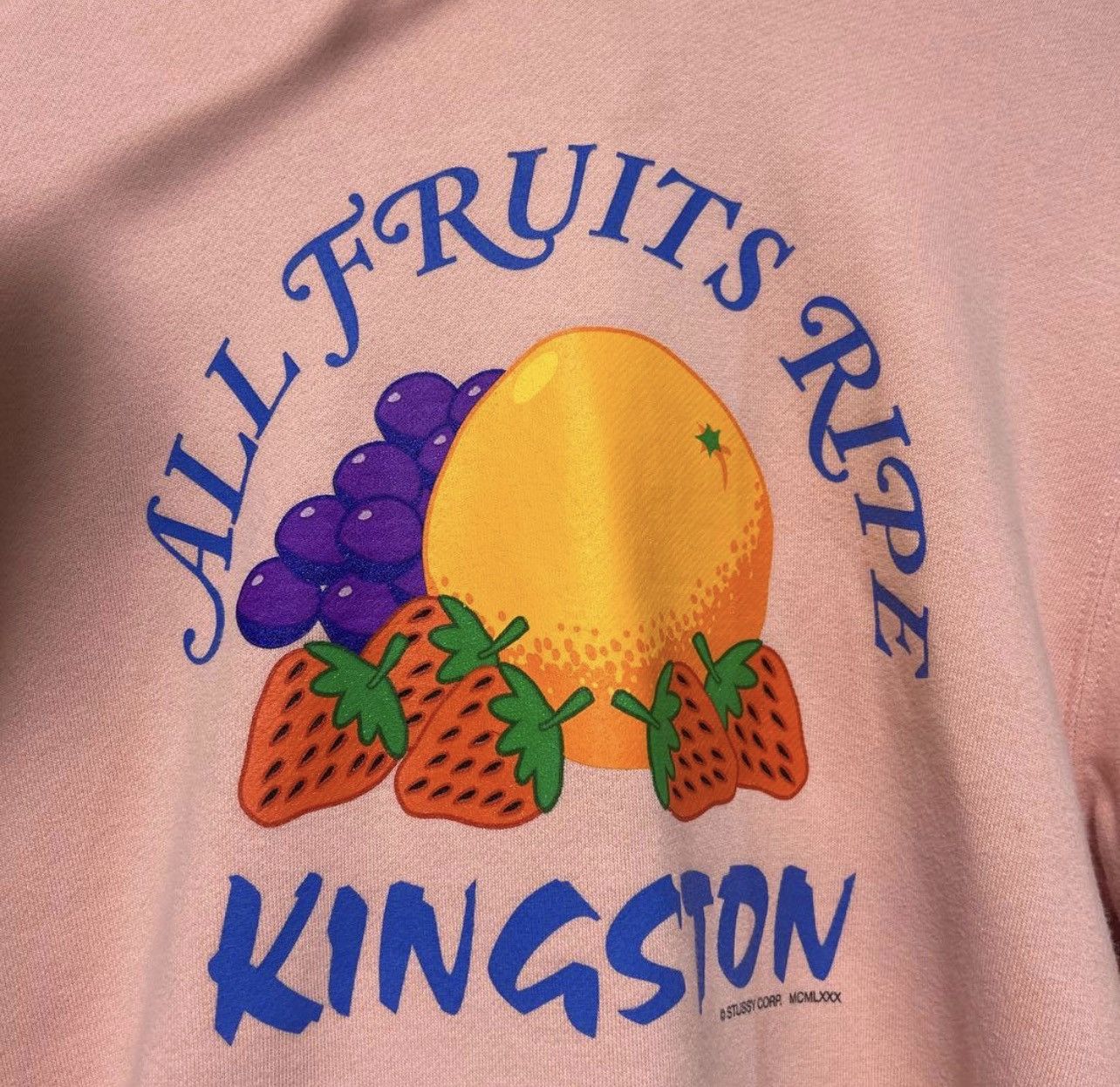 Stussy Stussy fruits graphic hoodie pink L size Kingston from Japan Size US M / EU 48-50 / 2 - 5 Thumbnail