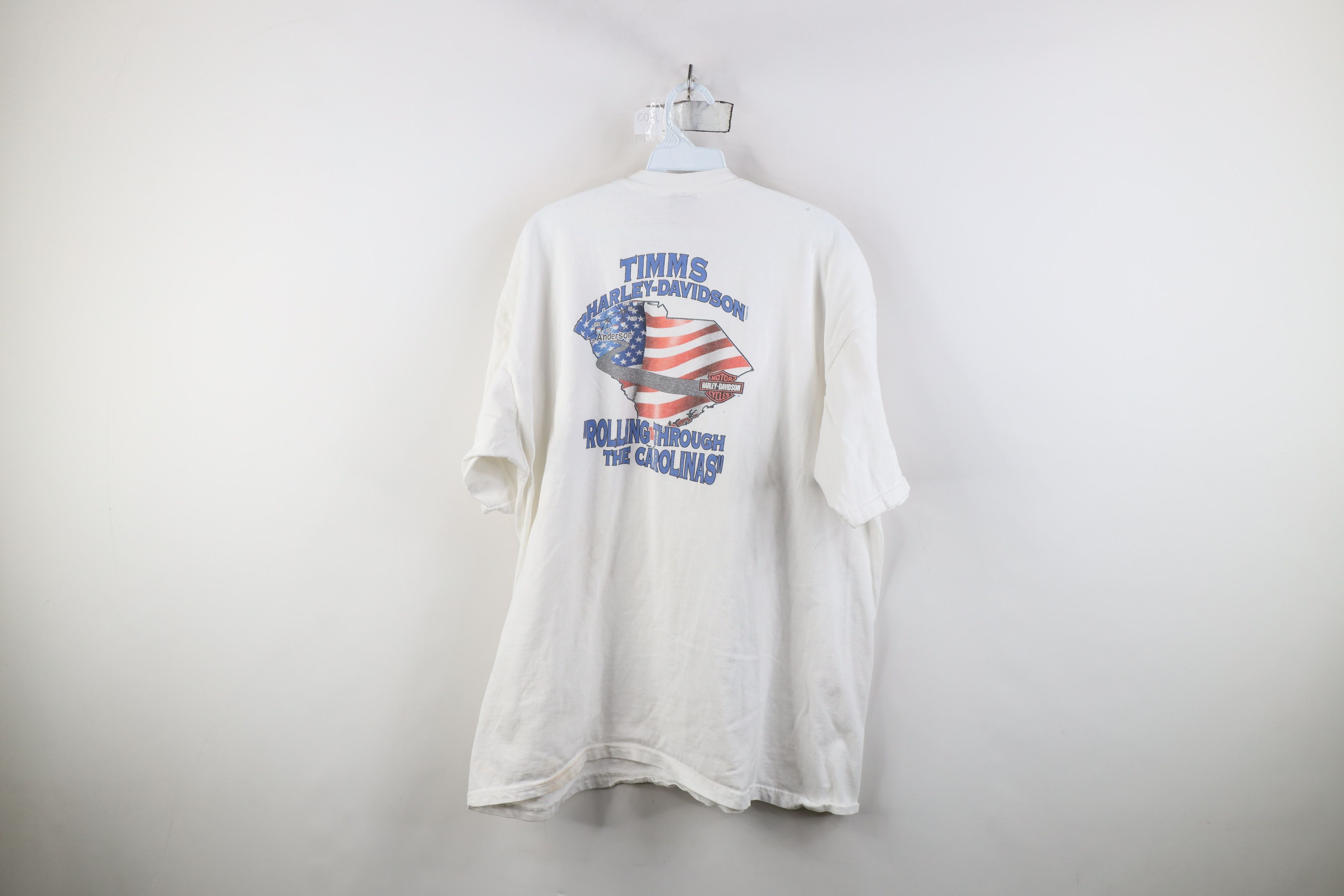 Harley Davidson Vintage 90s Harley Davidson Spell Out Short Sleeve T-Shirt Size US XXL / EU 58 / 5 - 14 Thumbnail