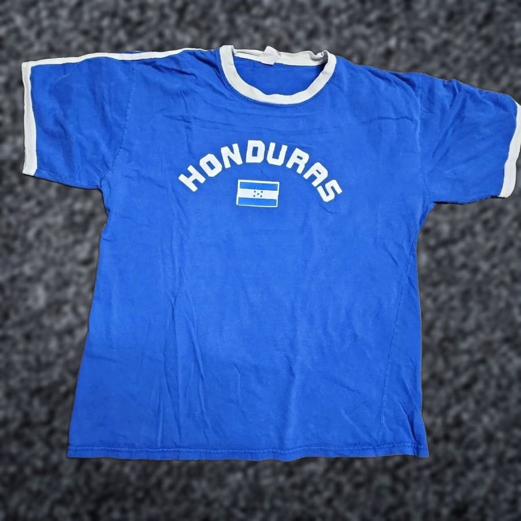 Vintage Vintage Honduras Soccer T-Shirt Mens Medium Blue 90s Logo Casual Athletic Size US M / EU 48-50 / 2 - 1 Thumbnail