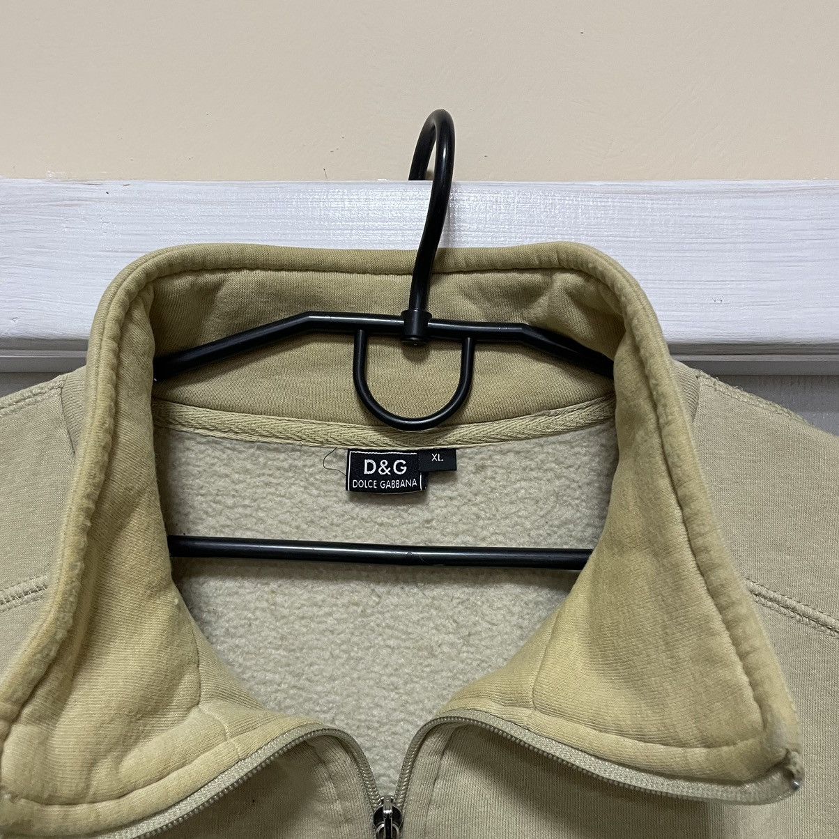 Vintage Dolce Gabbana Sweatshirt Zip Faded Big Logo 90s dg
