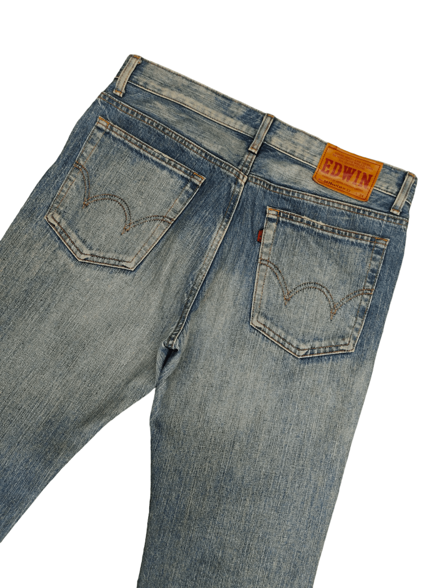 Edwin Flare Jeans Edwin Clawmark Faded Denim Bootcut 1990s Size US 33 - 13 Thumbnail