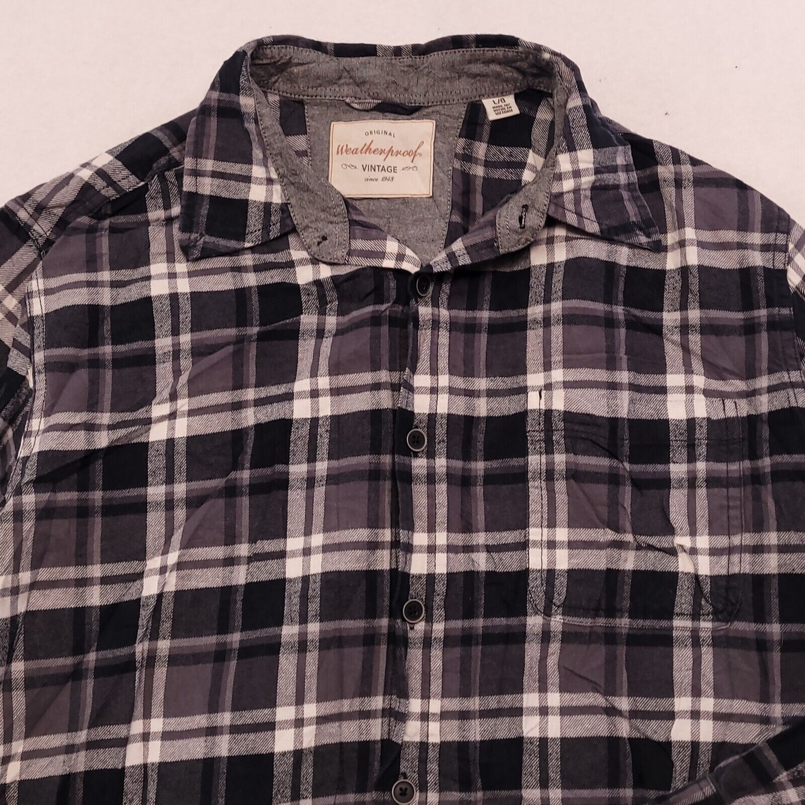 Weatherproof Weatherproof Tartan Flannel Shirt Mens Size Large L Gray Size US L / EU 52-54 / 3 - 1 Thumbnail