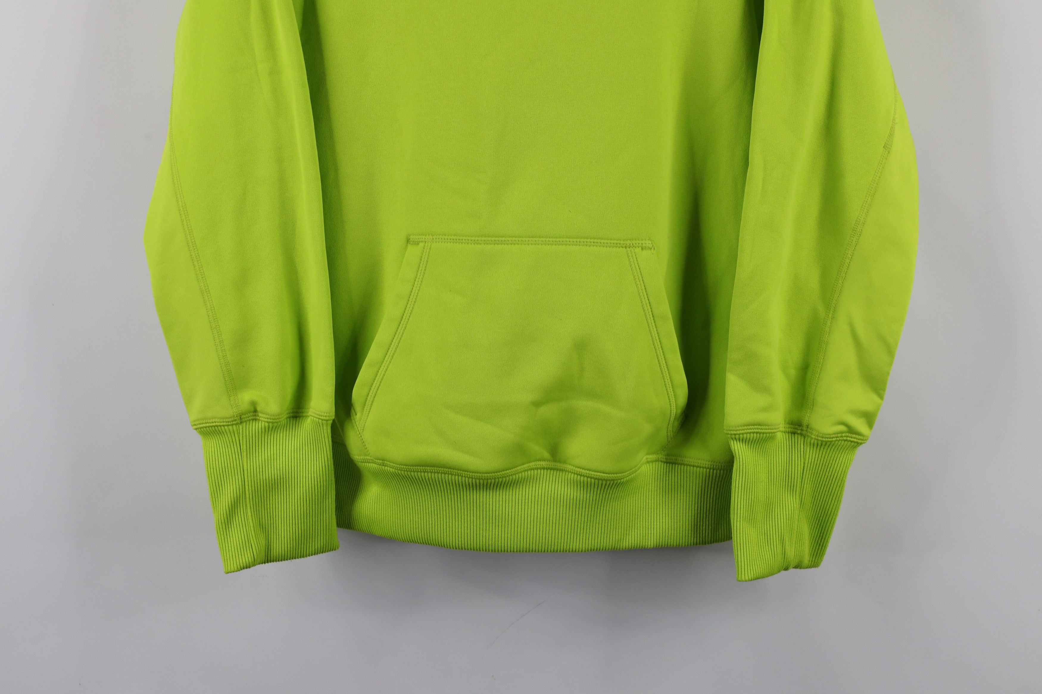 Nike × Vintage Vintage Y2K Nike Scott Mini Swoosh Fleece Lined Hoodie Lime Size M / US 6-8 / IT 42-44 - 3 Thumbnail