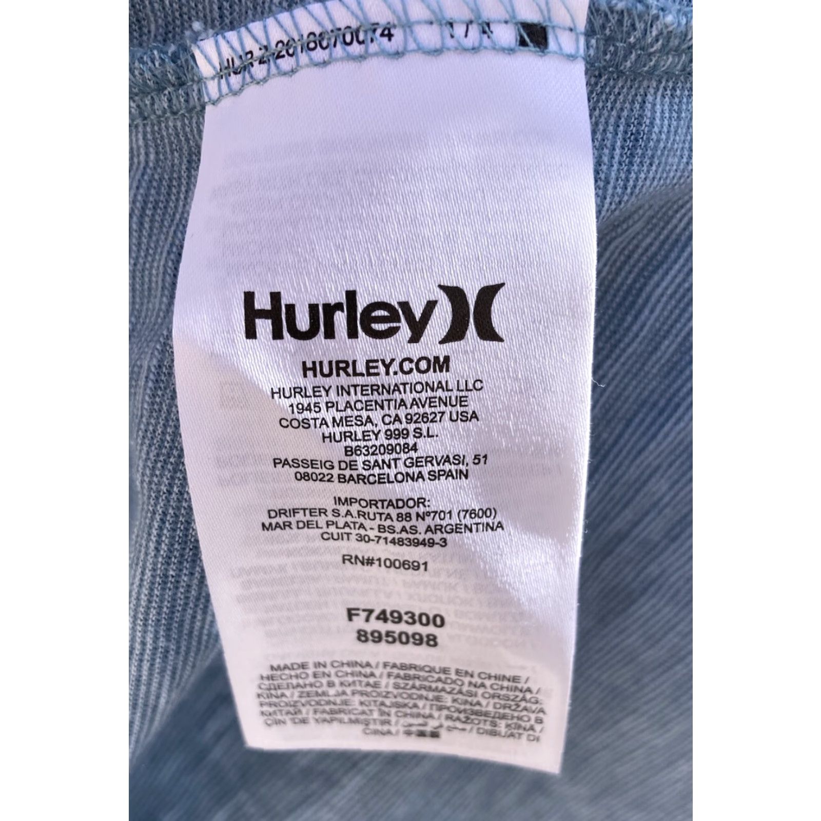 Hurley Hurley Polo Shirt Men’s Turquoise Logo Golf Polo M Light Stretch Breath Activewear Size US M / EU 48-50 / 2 - 4 Thumbnail