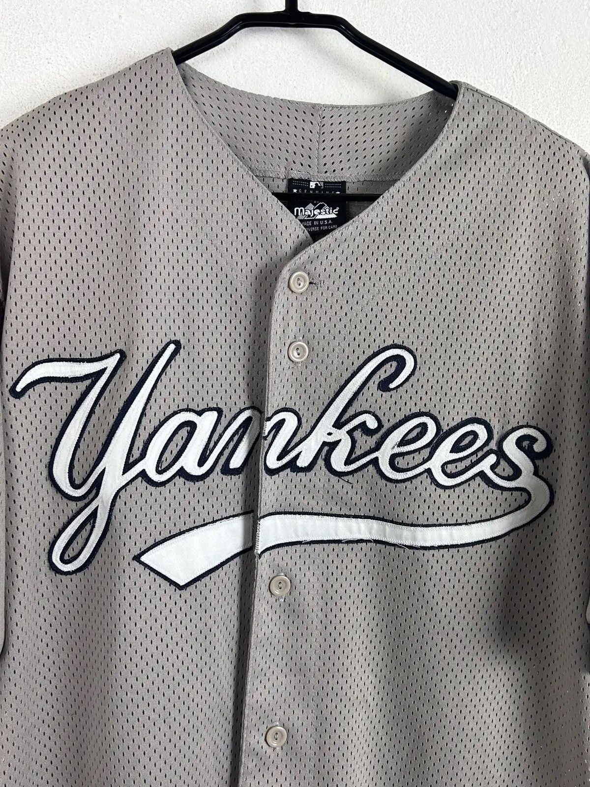 MLB 90s Vintage New York Yankees Made In USA Button-Up Jersey Size US XL / EU 56 / 4 - 3 Thumbnail