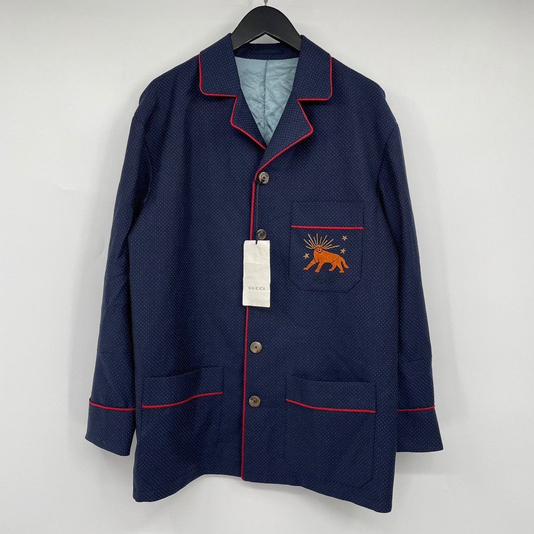 Gucci Gucci chest pocket embroidered logo lapel jacket Nextarrow- Size US S / EU 44-46 / 1 - 1 Thumbnail