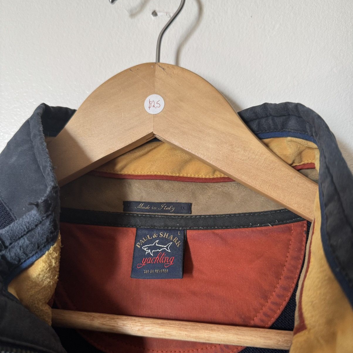 Paul & Shark × Paul Smith Paul & Shark collar spellout navy blue quarter-zip sweater Size US L / EU 52-54 / 3 - 4 Thumbnail