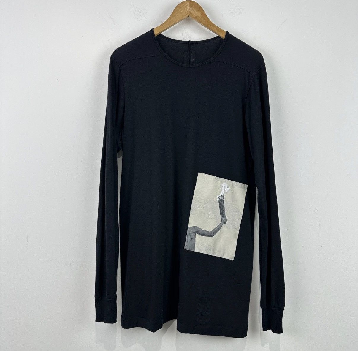 Rick Owens Rick Owens Pattern Patch Dark Long Sleeve Top J42 Size US M / EU 48-50 / 2 - 1 Thumbnail