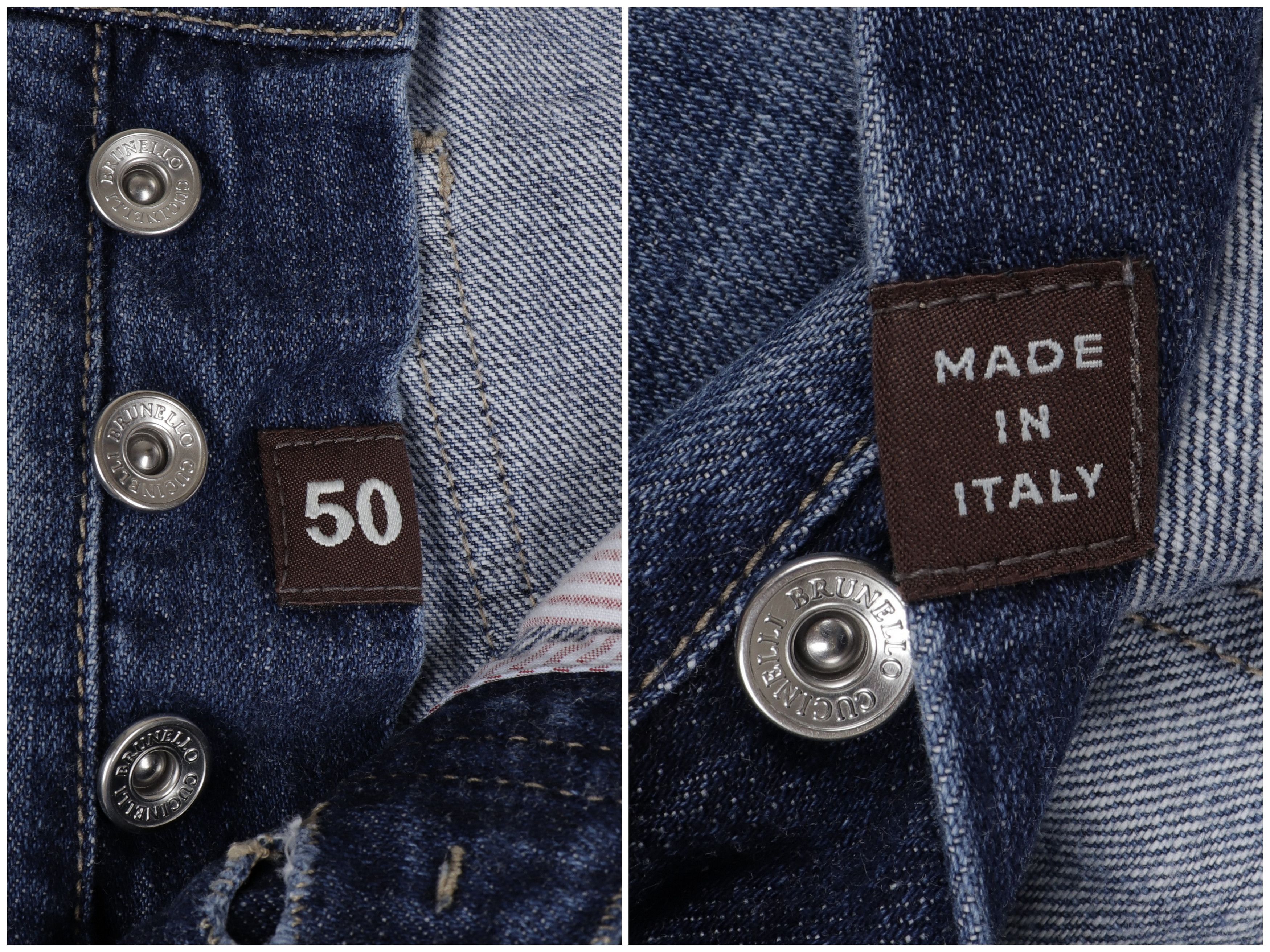 Brunello Cucinelli Brunello Cucinelli Blue Cotton Jeans Size US 32 / EU 48 - 6 Thumbnail