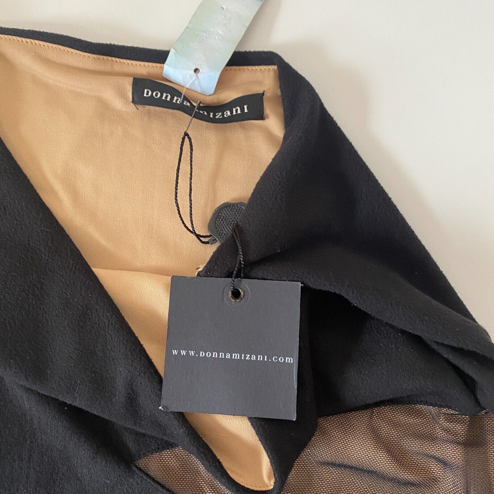 REVOLVE NWT Revolve Donna Mizani Black Suede Mesh Tan Lined Mini SM Size 27" / US 4 / IT 40 - 7 Thumbnail