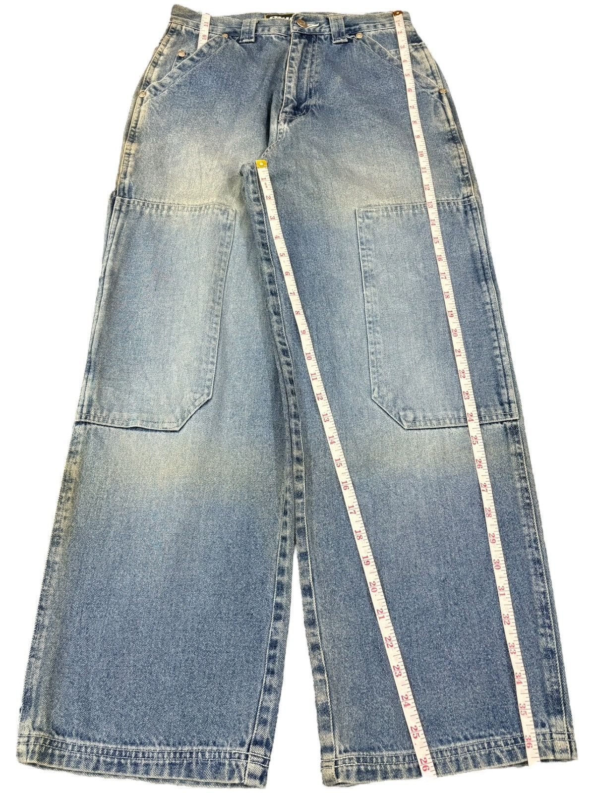 Other Vintage Japanese Double Knee Patches Carpenter Baggy Jeans Size US 26 / EU 42 - 13 Thumbnail