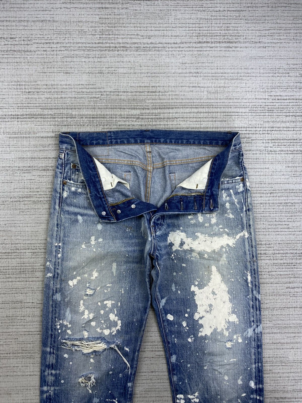 Japanese Brand Vintage Hysteric Glamour RNA Selvedge Splatter Paint Jeans Size US 32 / EU 48 - 10 Thumbnail
