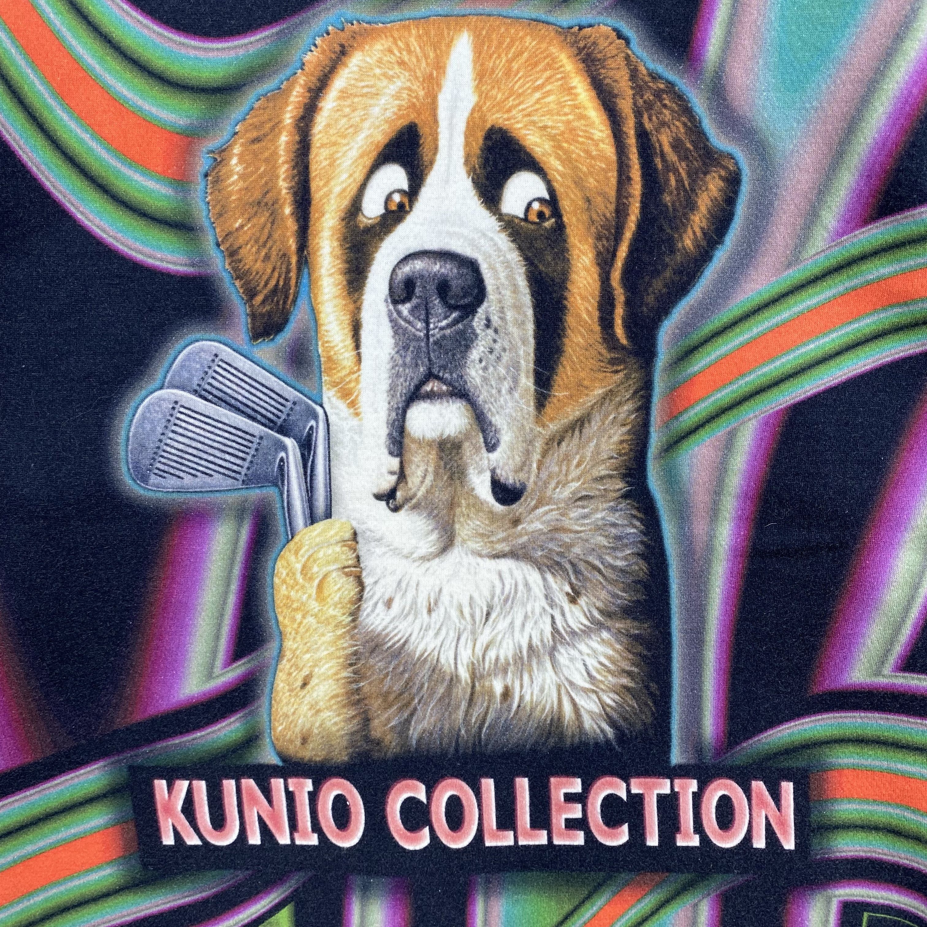 Vintage Y2K AOP Kunio Sato Pullover Sweatshirt Dog Golf Art