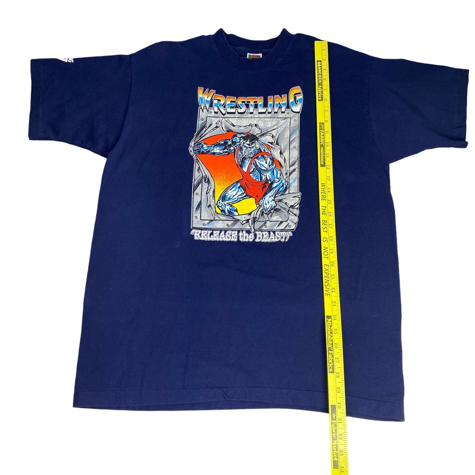 Vintage Wrestling Release The Beast T Shirt Vintage 90s Made In USA Size US XL / EU 56 / 4 - 9 Thumbnail