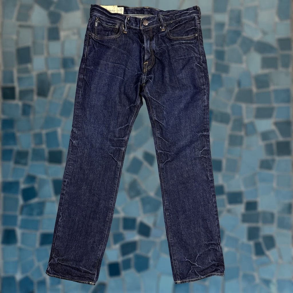 Abercrombie & Fitch VINTAGE Abercrombie & Fitch Jeans Mens 32x32 Remsen Slim Straight Lowrise Indigo Size US 32 / EU 48 - 1 Thumbnail