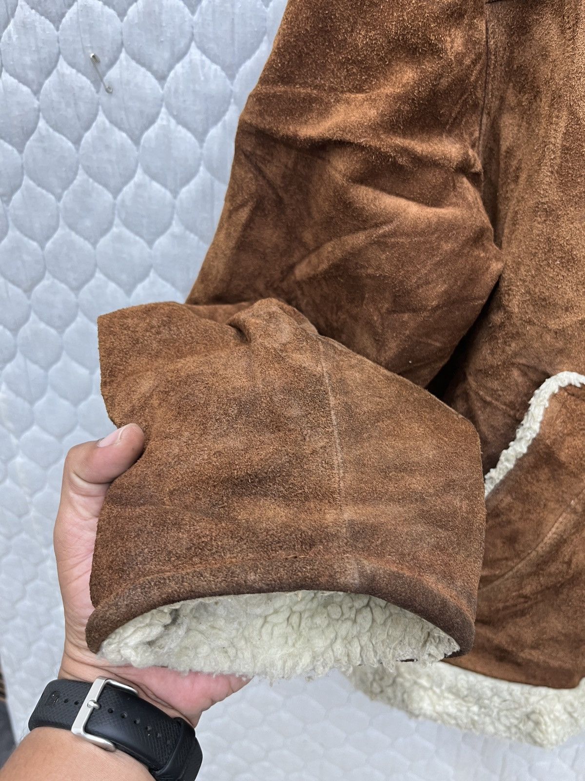Vintage 🔥🔥🔥ARCHIVE CREATION CUBE LEATHER SHEARLING JACKET Size US L / EU 52-54 / 3 - 17 Thumbnail