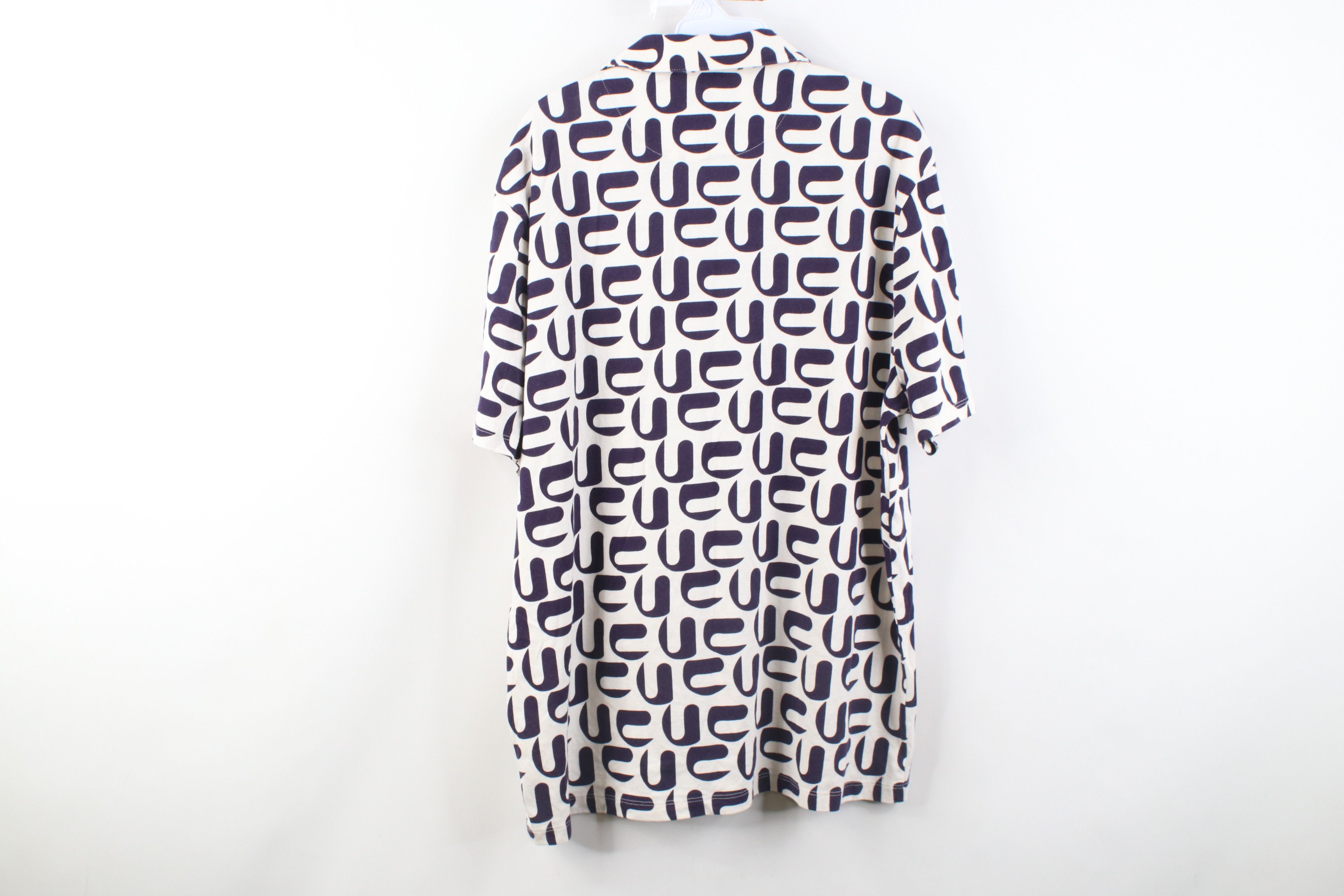 Express New Express Fit Camp Collar Geometric Collared Polo Shirt Size US L / EU 52-54 / 3 - 10 Thumbnail