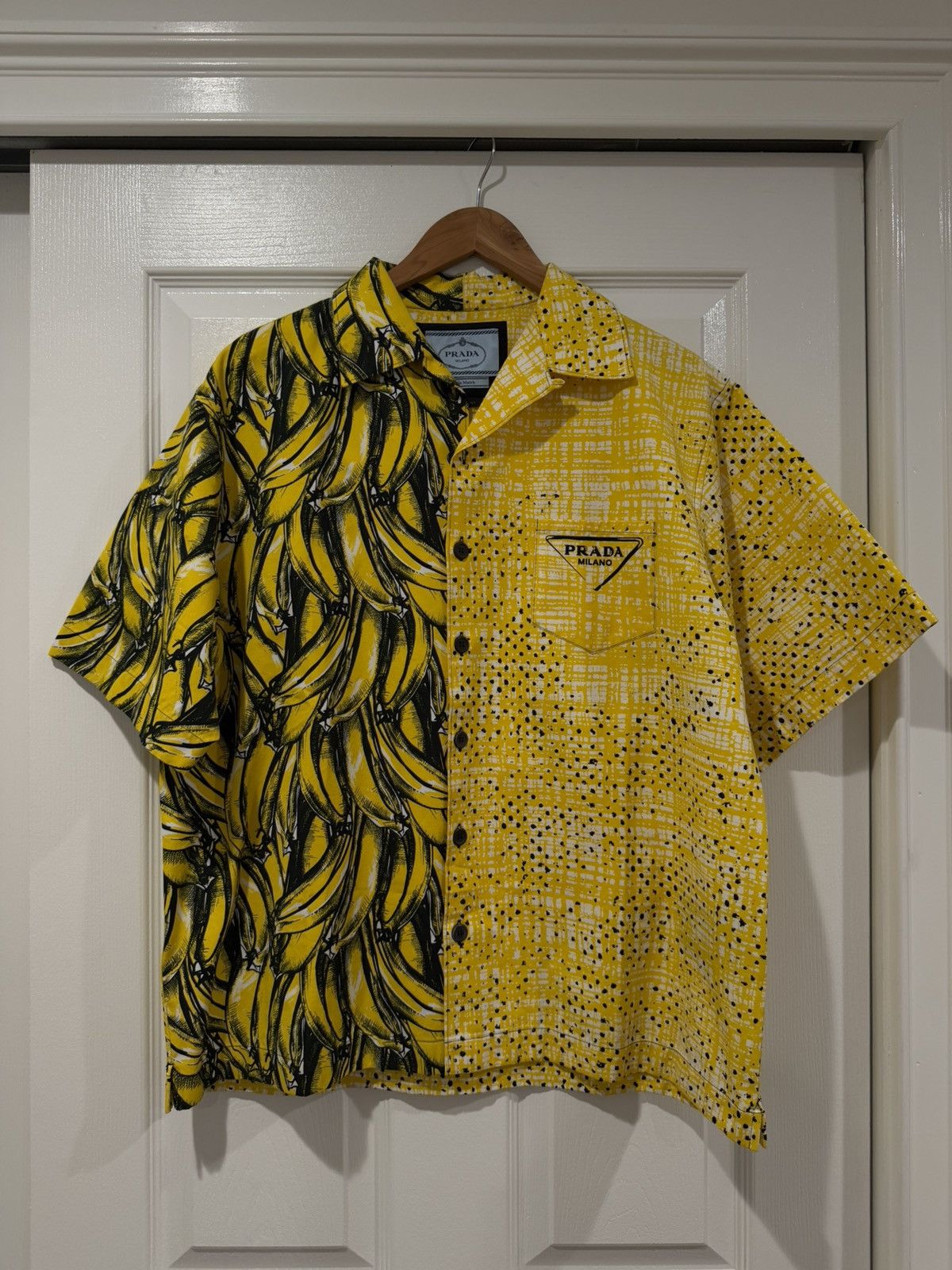 Prada Prada Double Match Banana Poplin Shirt Size Large Size US L / EU 52-54 / 3 - 1 Thumbnail