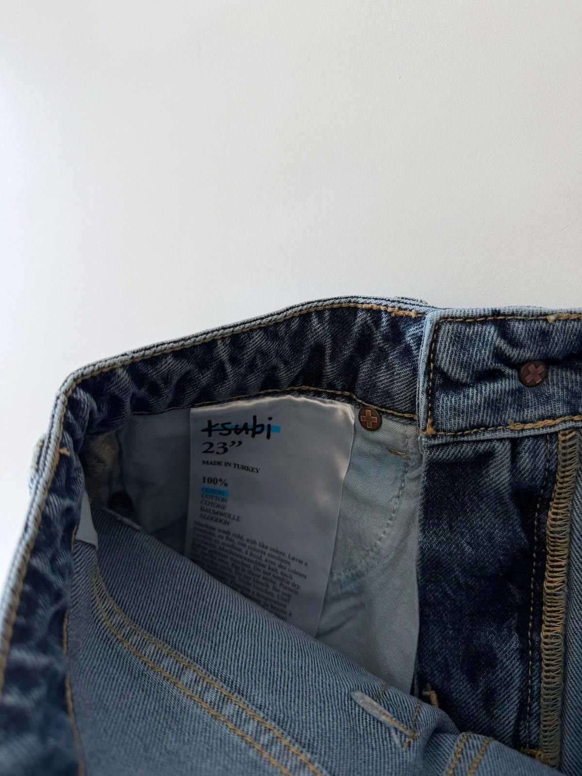 Ksubi new ksubi womens denim racer shorts bluebell split 23 5 Size 23" - 6 Thumbnail