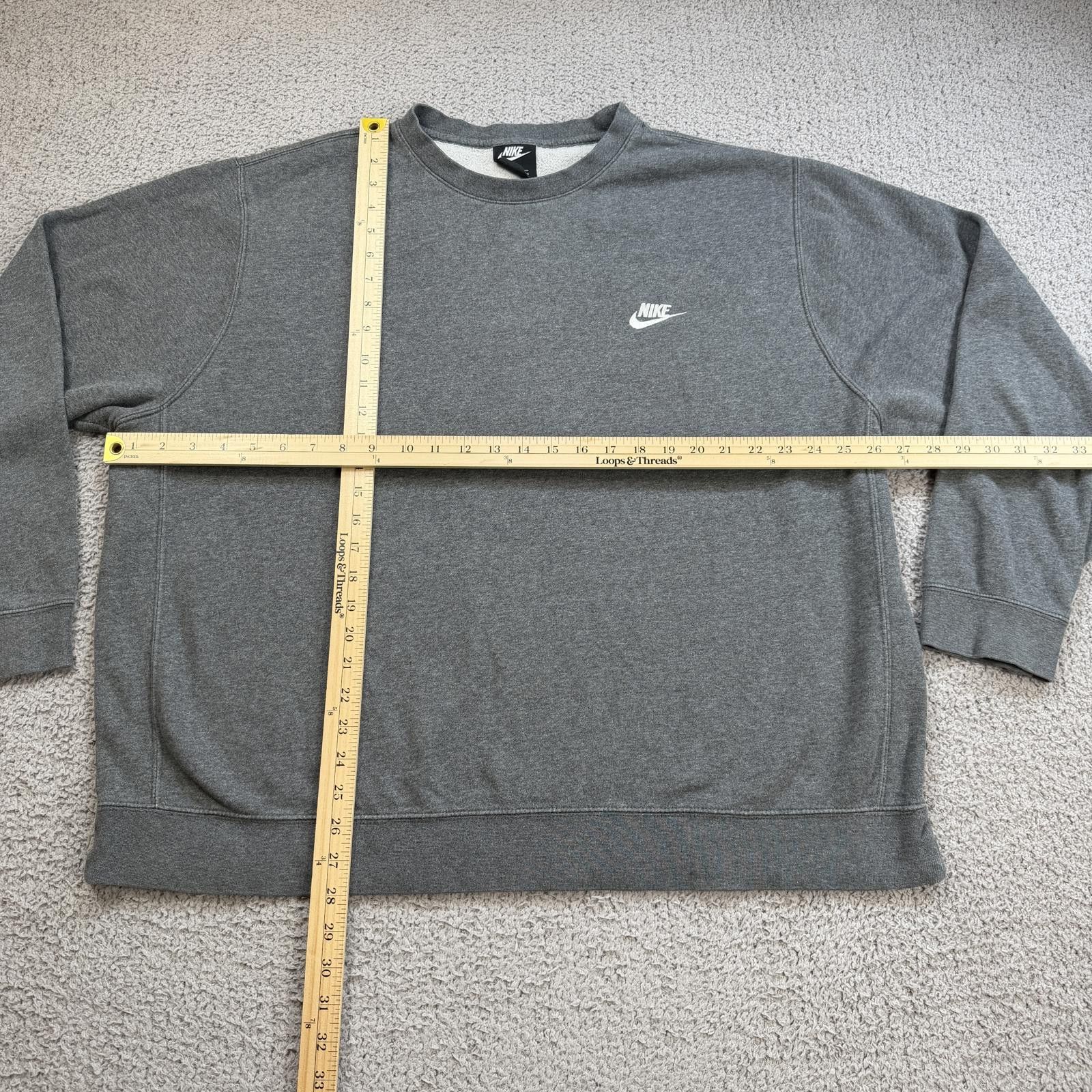 Nike Nike Mini Swoosh Crewneck Sweatshirt Gray 2XL Oversized Boxy Size US XXL / EU 58 / 5 - 3 Thumbnail