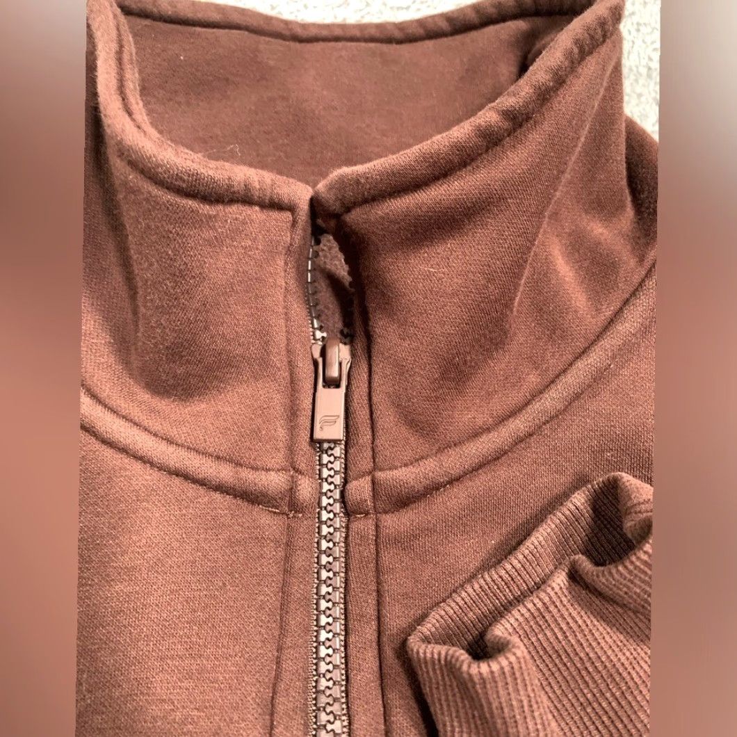 Fabletics Fabletics Sweatshirt Brown Half-Zip Pullover 2XL/XXL Plus Women Size XXL / US 16-18 / IT 52-54 - 3 Thumbnail