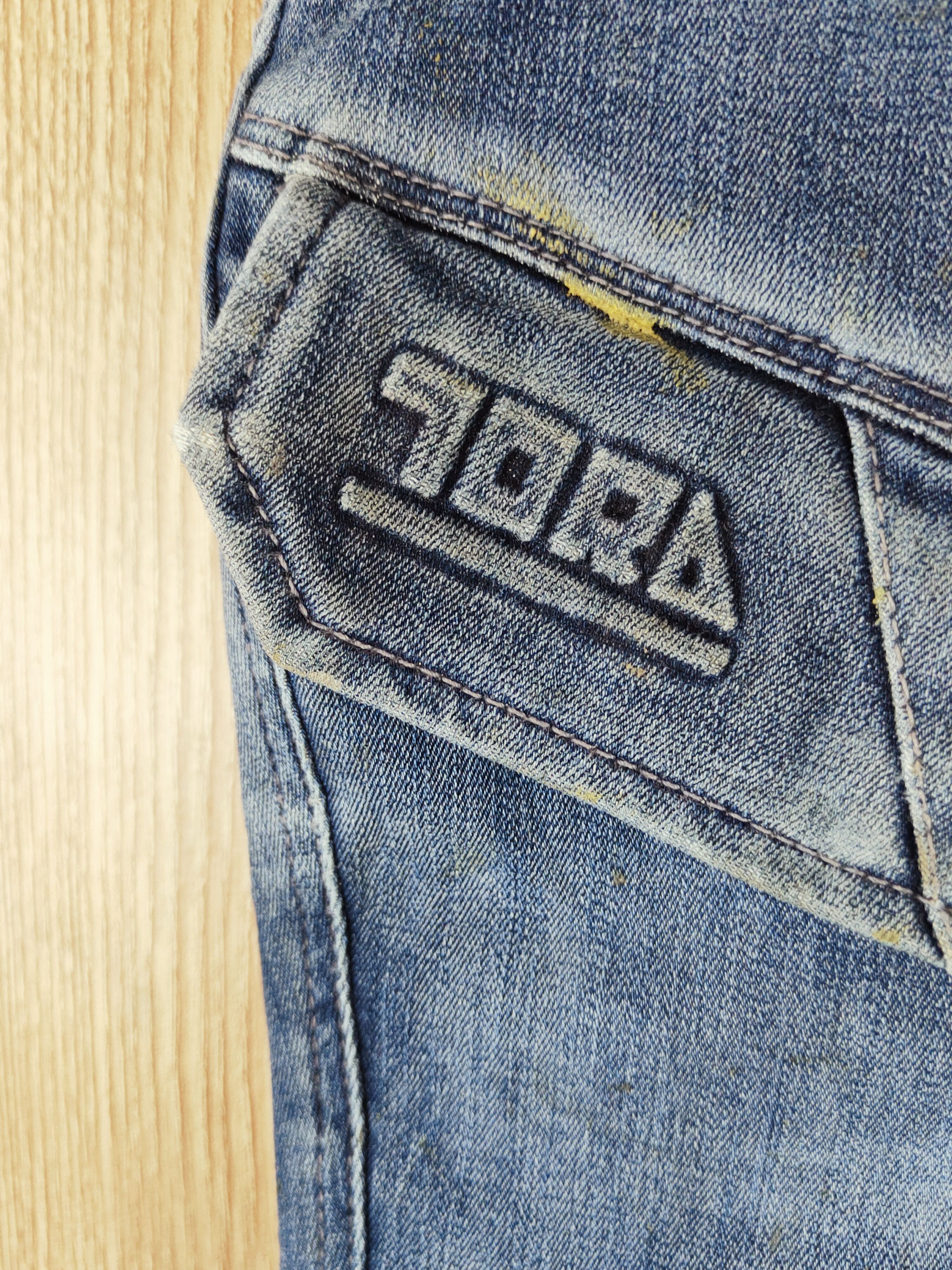 Japanese Brand TORA Blue Distressed vintage dirty Ripped Joggers #S2770 Size US 33 - 3 Thumbnail