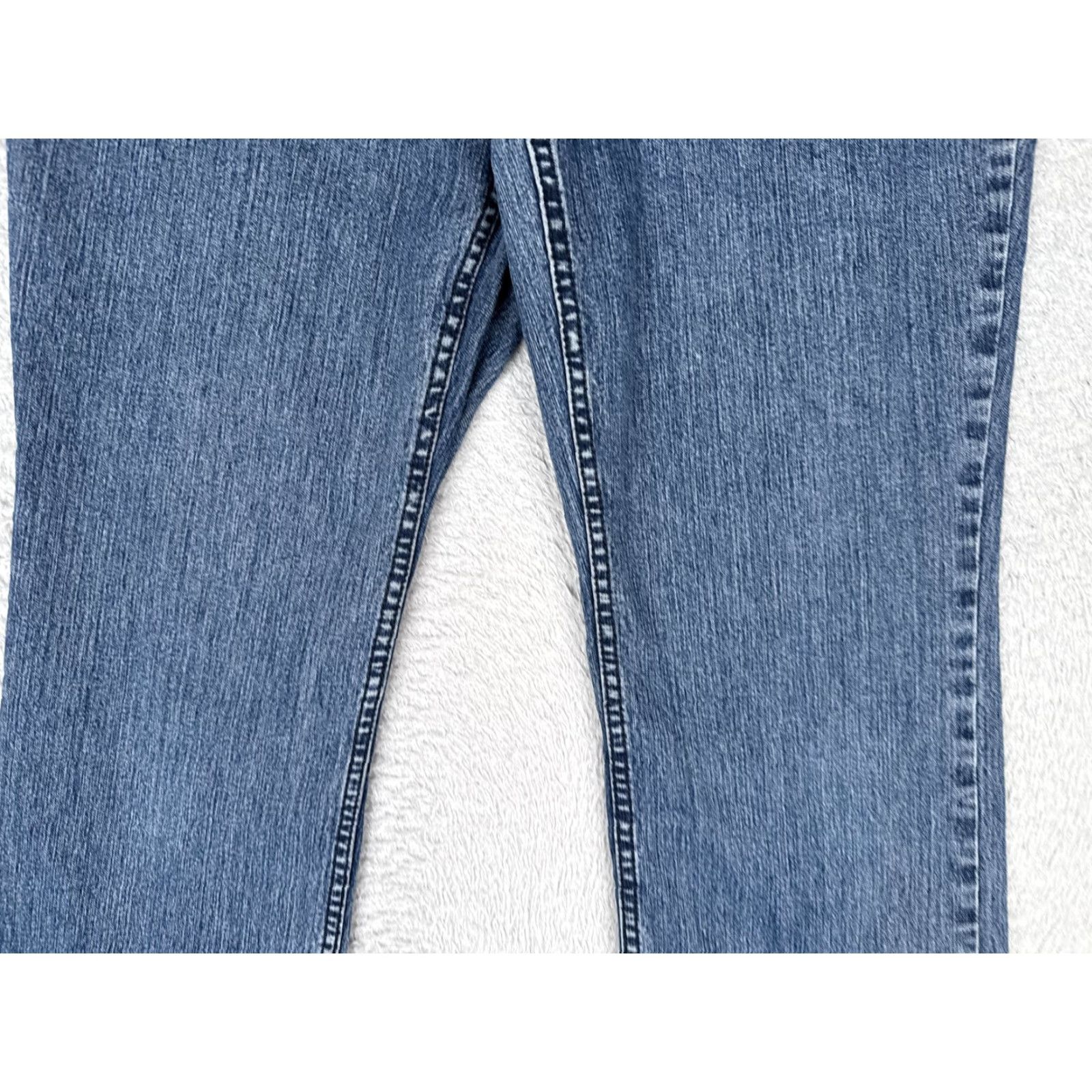 Croft & Barrow Croft & Barrow Jeans Womens 29x28 Blue Denim Straight Leg Mid Rise Natural Fit Size 29" - 3 Thumbnail