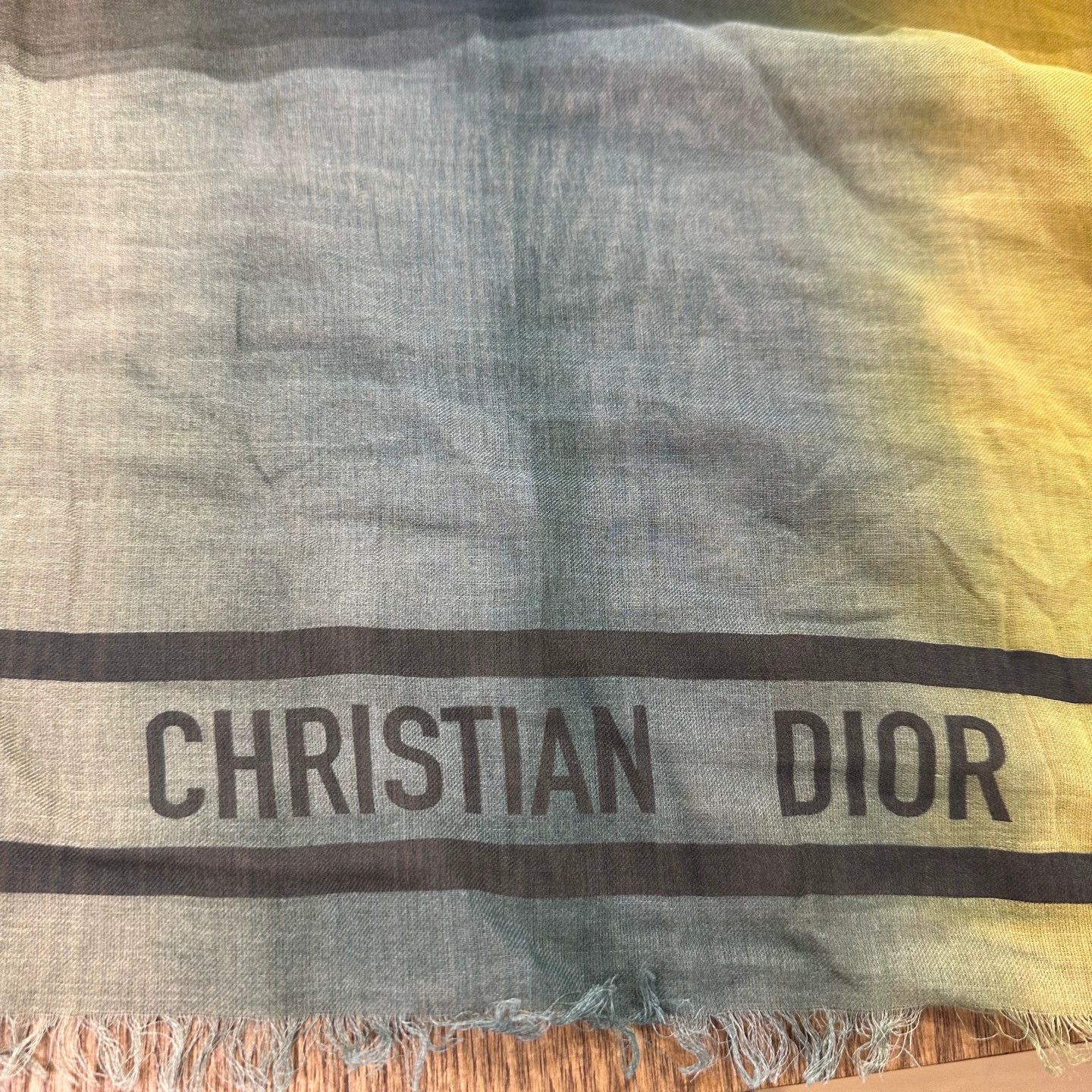 Christian Dior Monsieur Dior rainbow tie-dye logo scarf U cotton Size ONE SIZE - 6 Thumbnail
